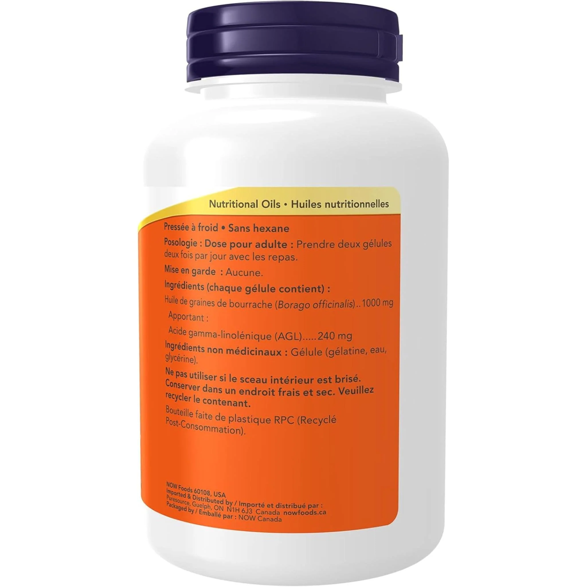 NOW Borage Oil 1000mg, Expeller Pressed, Hexane-Free - Image 8