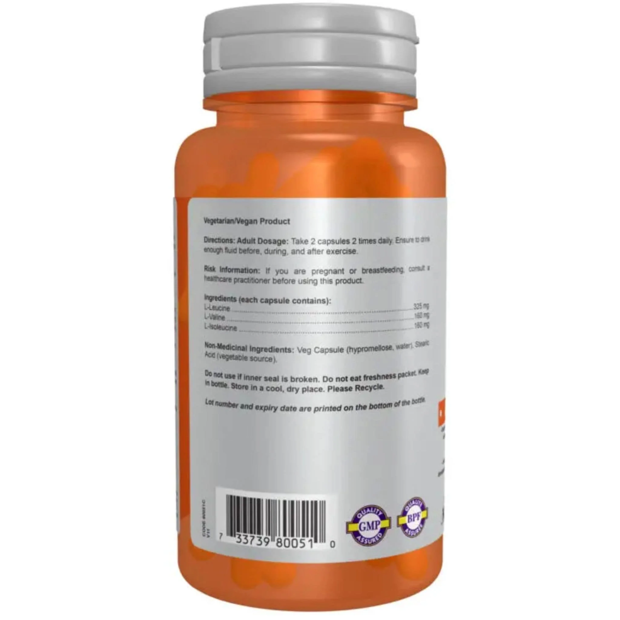NOW Branched Chain Amino Acids Capsules - Image 5
