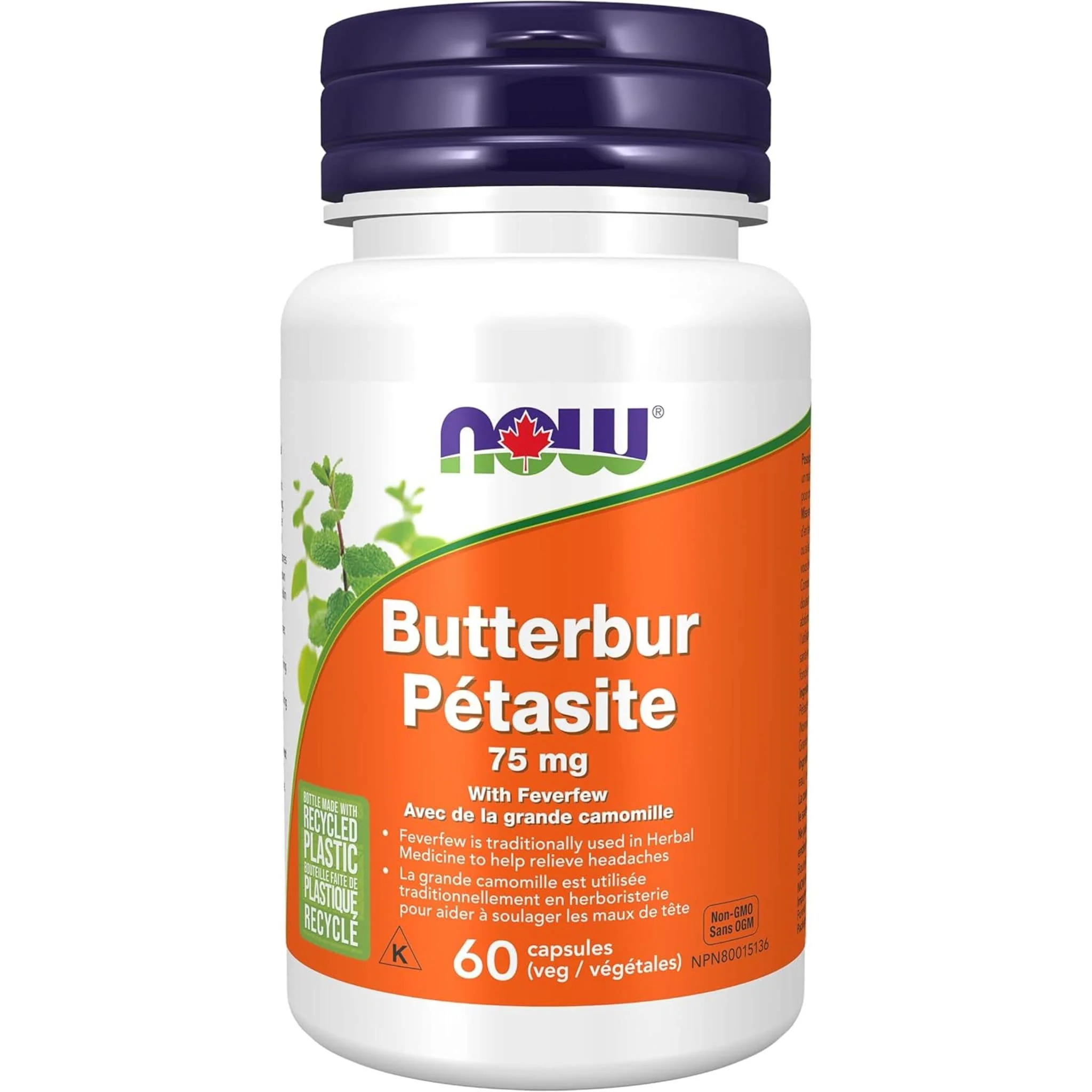 NOW Butterbur Extract 75mg/15%, 60 VCaps