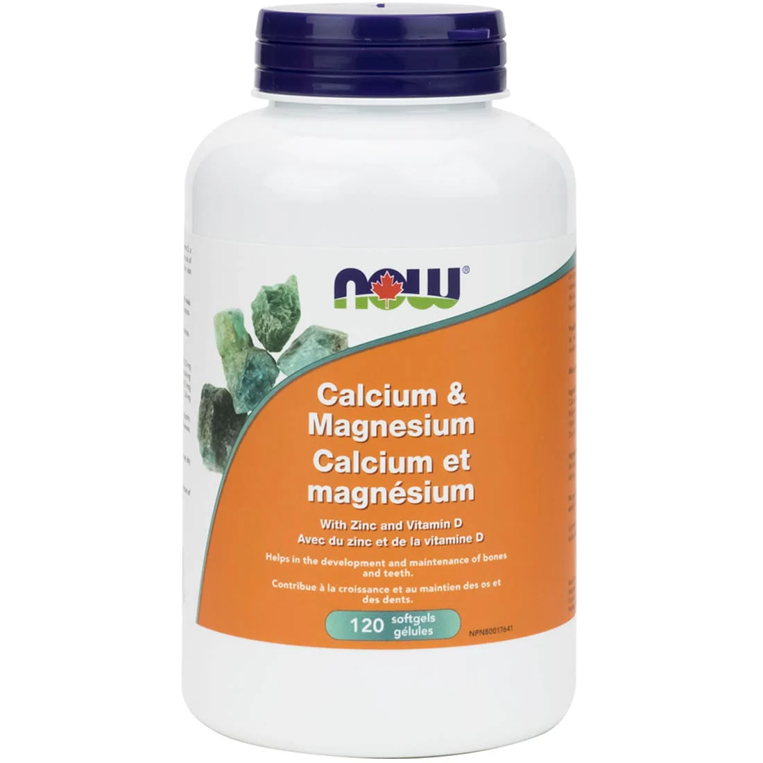 NOW Calcium & Magnesium + D and Zinc, Softgels - Image 2