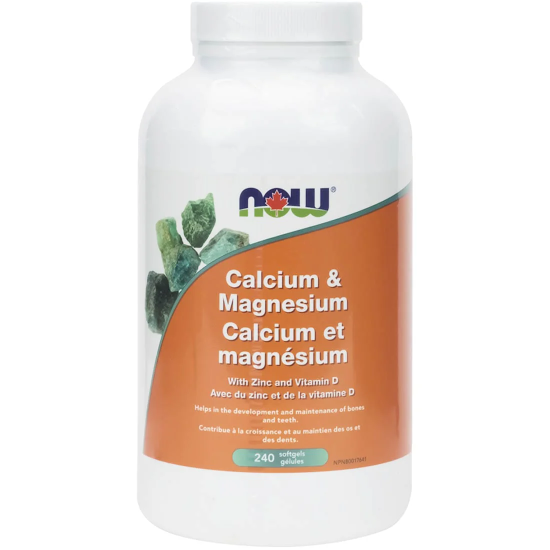 NOW Calcium & Magnesium + D and Zinc, Softgels - Image 3