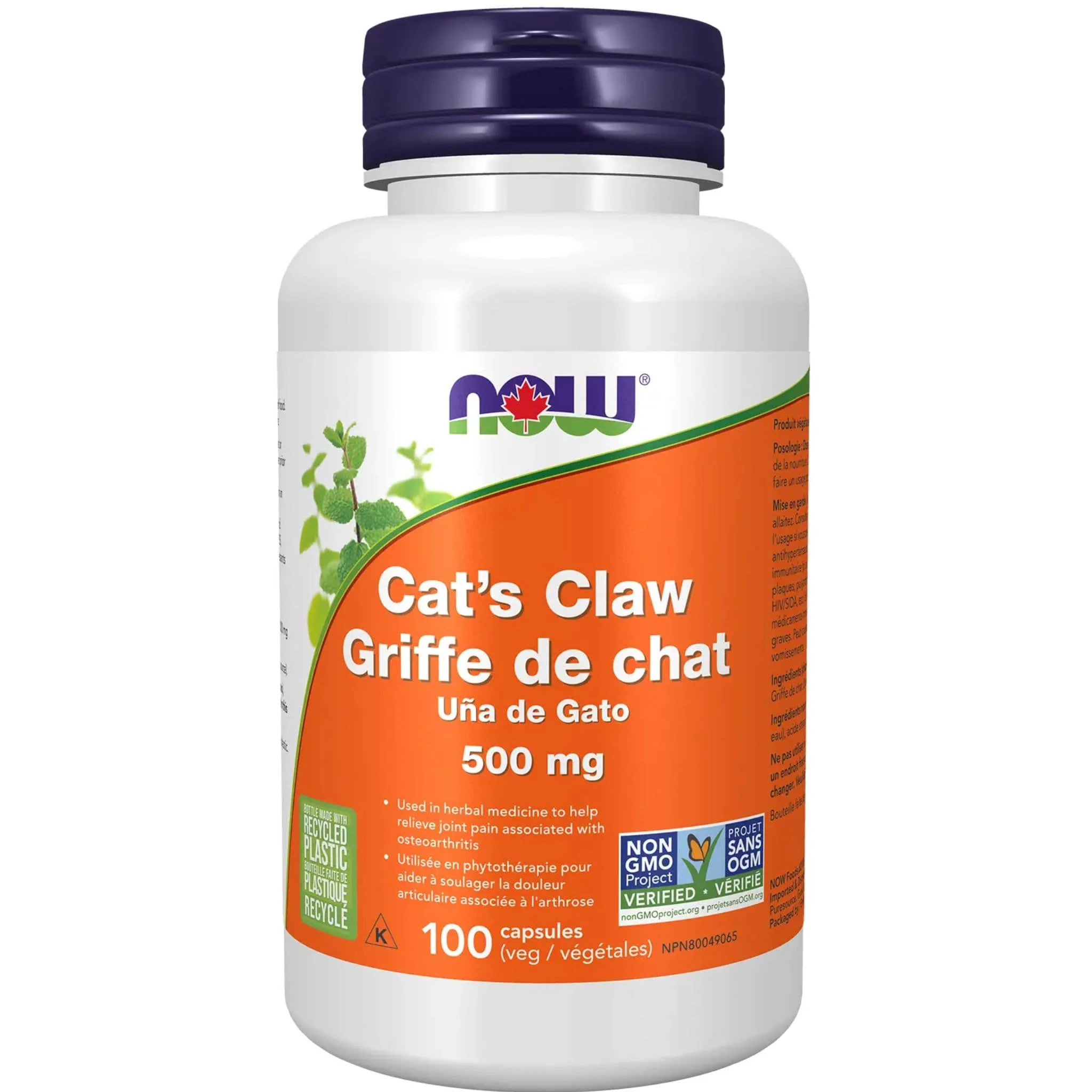 NOW Cat's Claw, 500mg, 100 Capsules