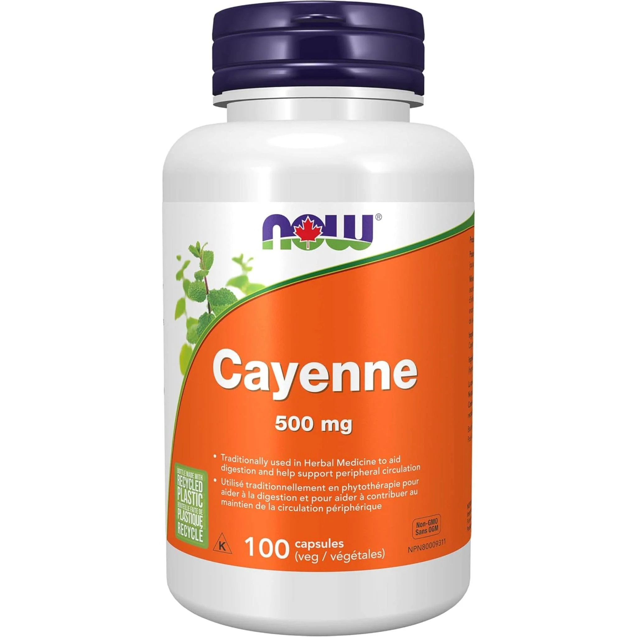 NOW Cayenne 500mg 40,000HU, 100 Capsules