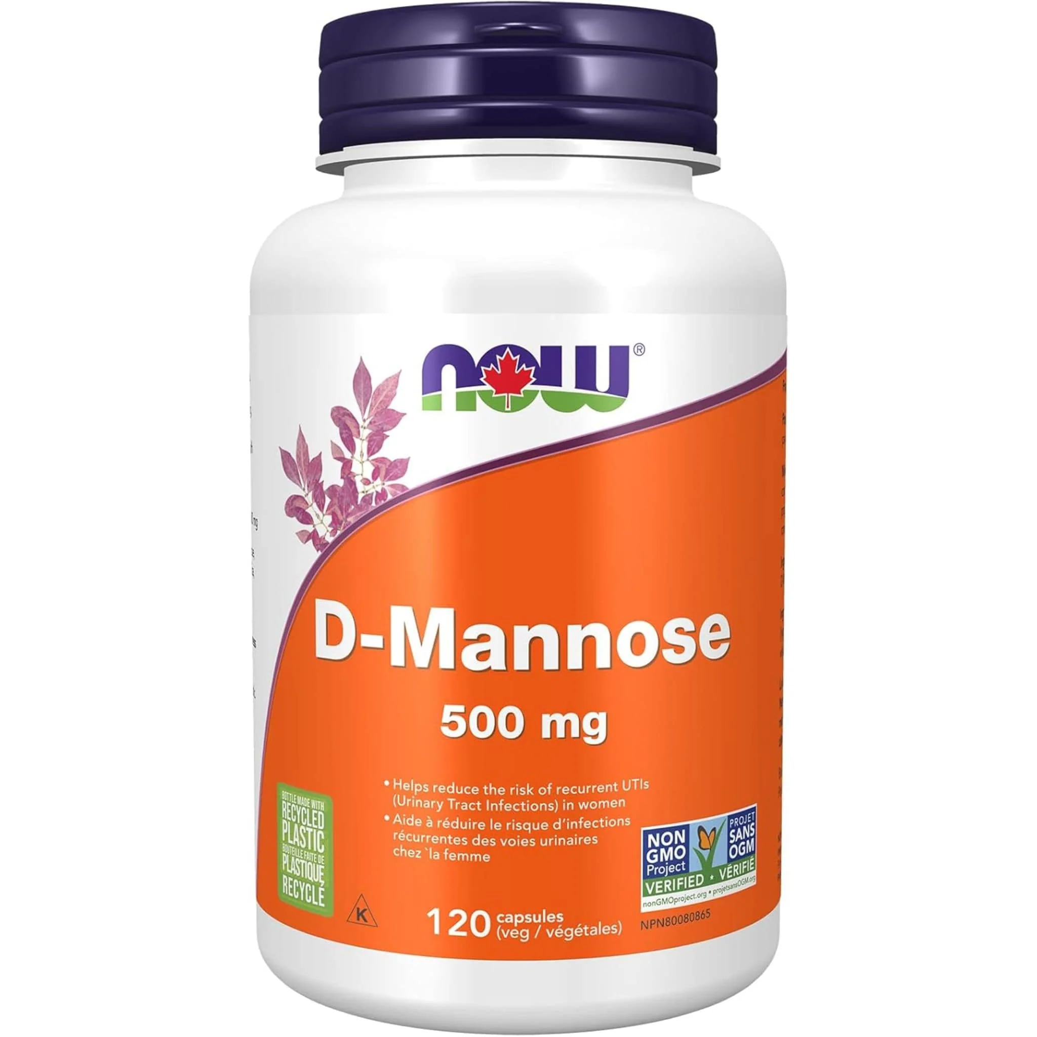 NOW D-Mannose, 120 Vegetable Capsule