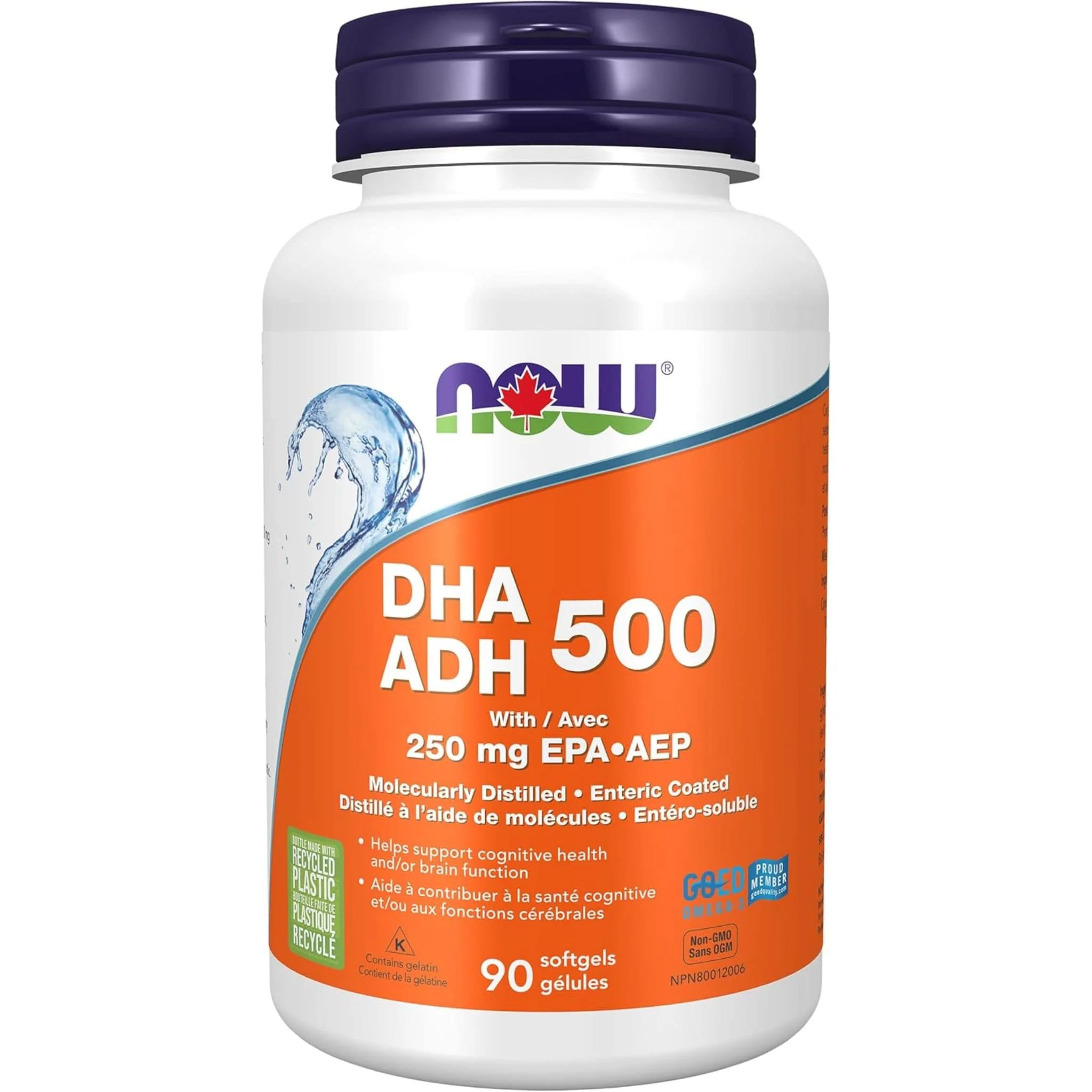 NOW DHA/ADH-500, High Potency, 1000mg, 90 Softgels