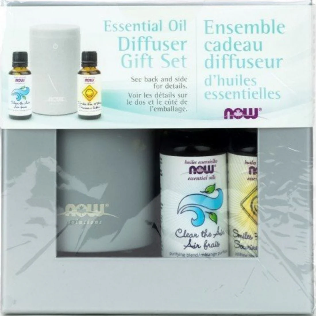 NOW Essential Oil Diffuser Gift Set (Clear The Air+Smiles For Miles+USB Diffuser) - Image 2