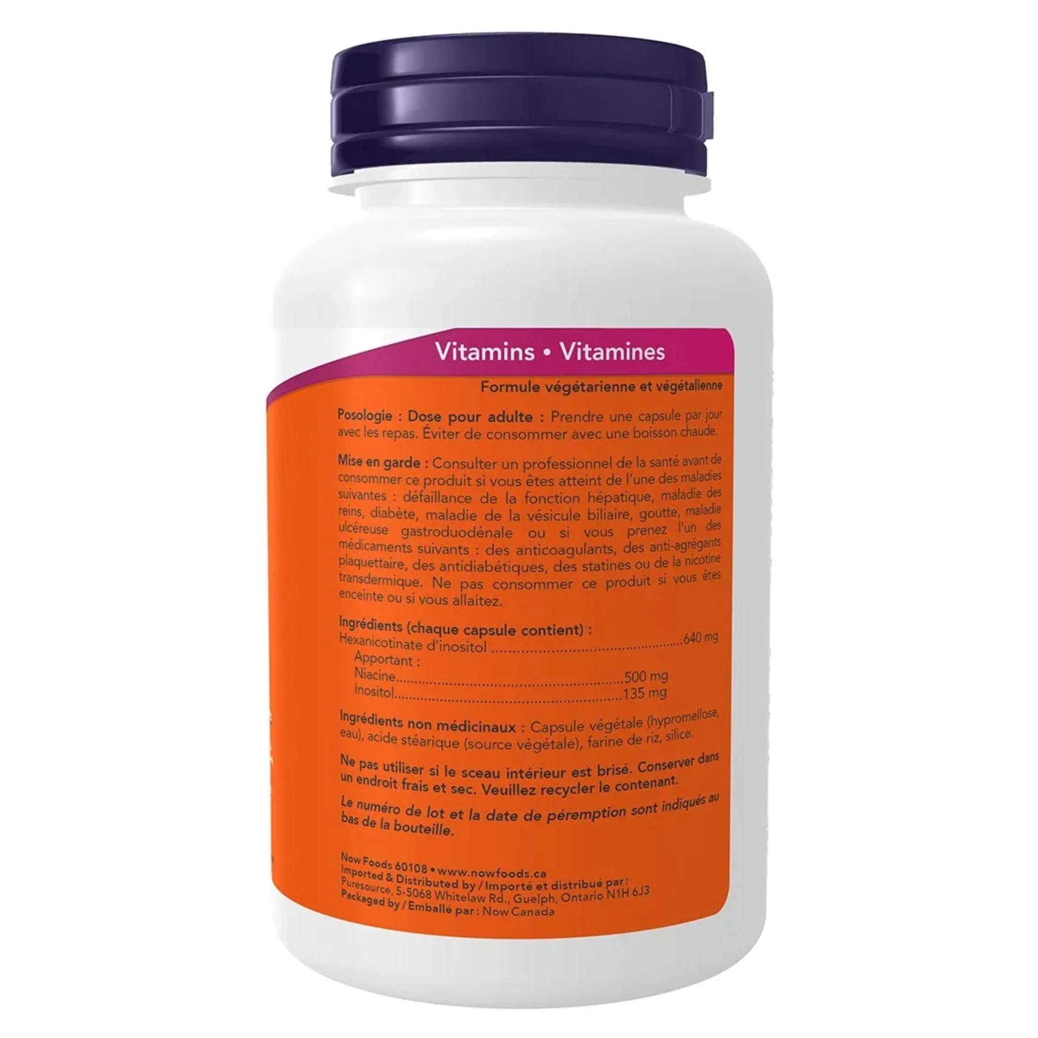 NOW Niacin, Flush Free, 500mg, 90 VCaps - Image 2