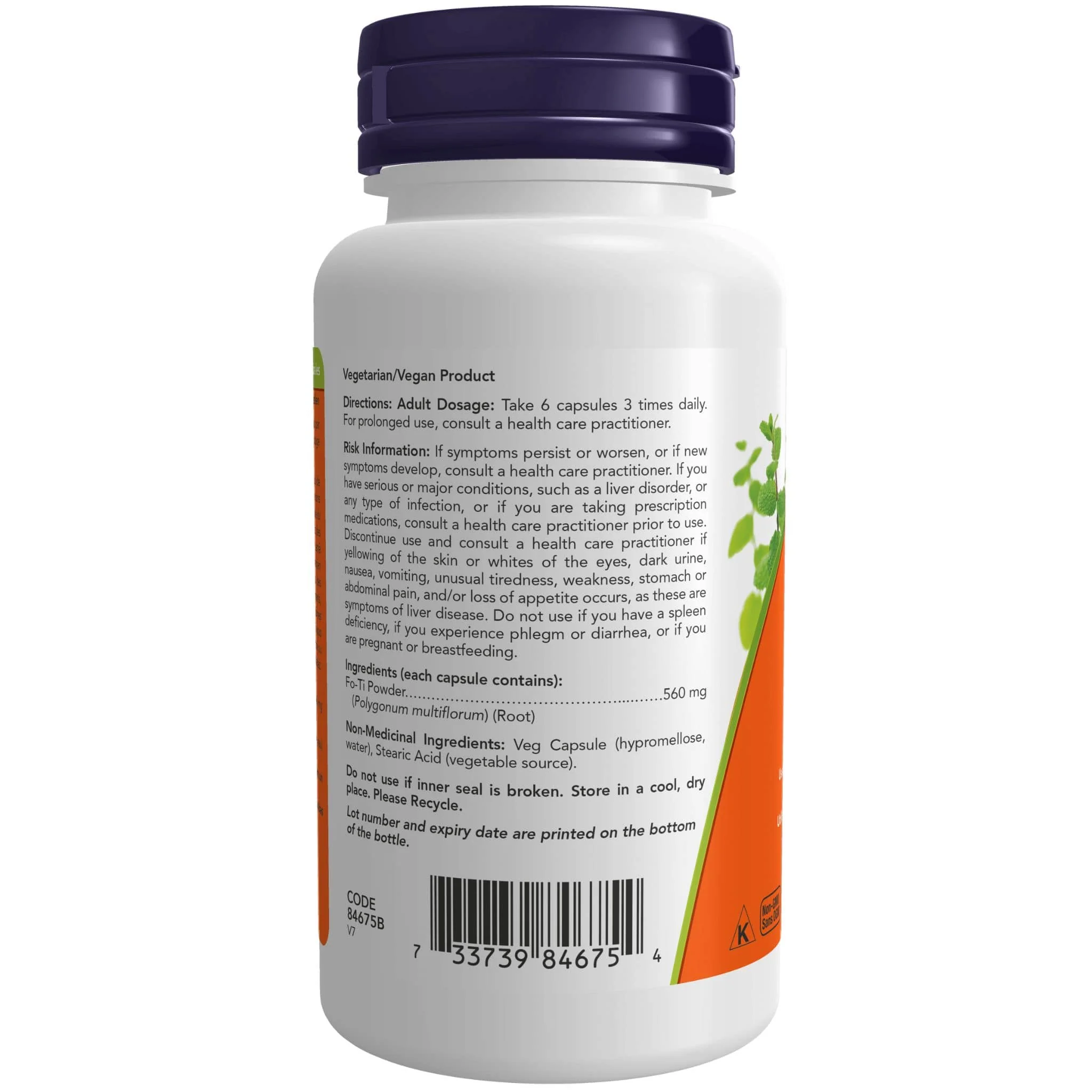 NOW Fo-Ti 560mg, Ho Shou Wu - Image 3