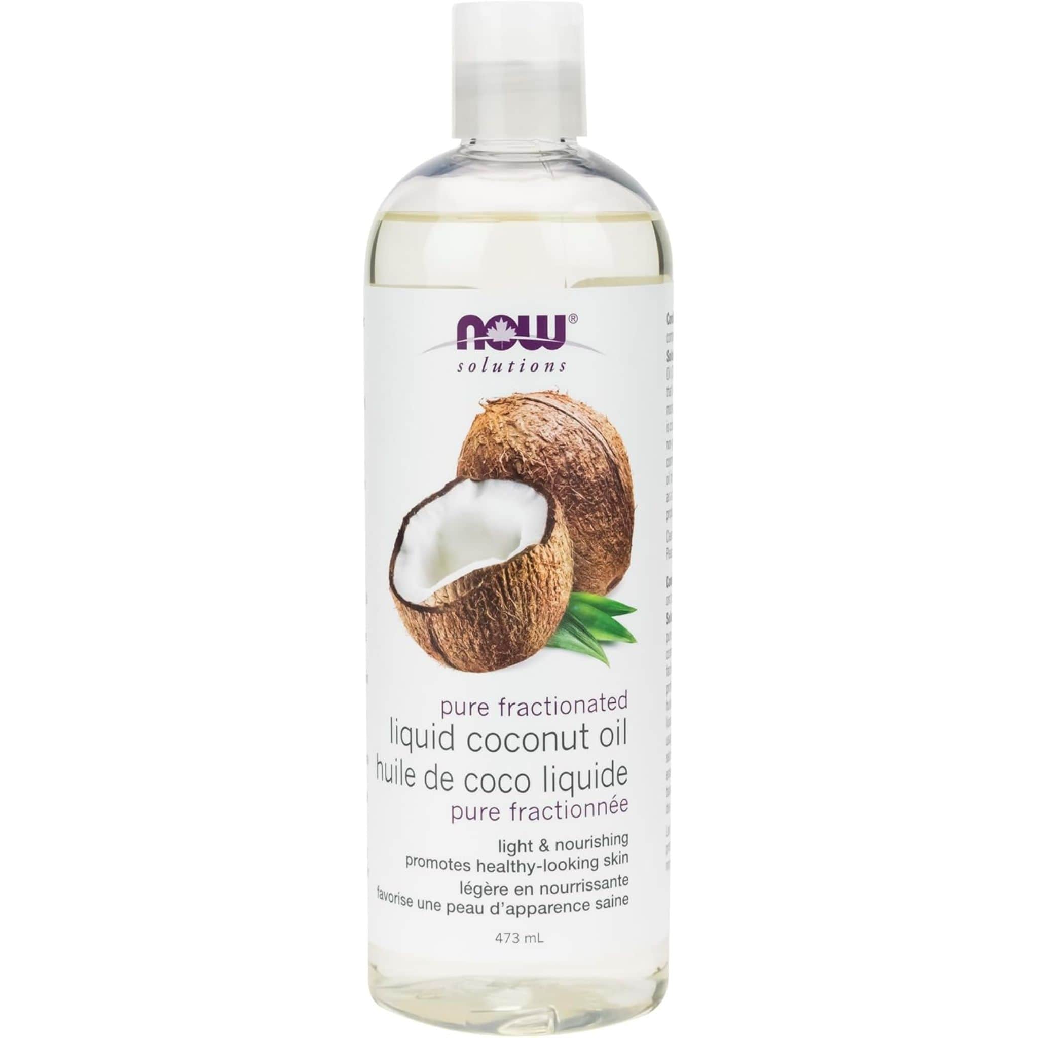 NOW Fractionated Liquid Coconut Oil, 473ml