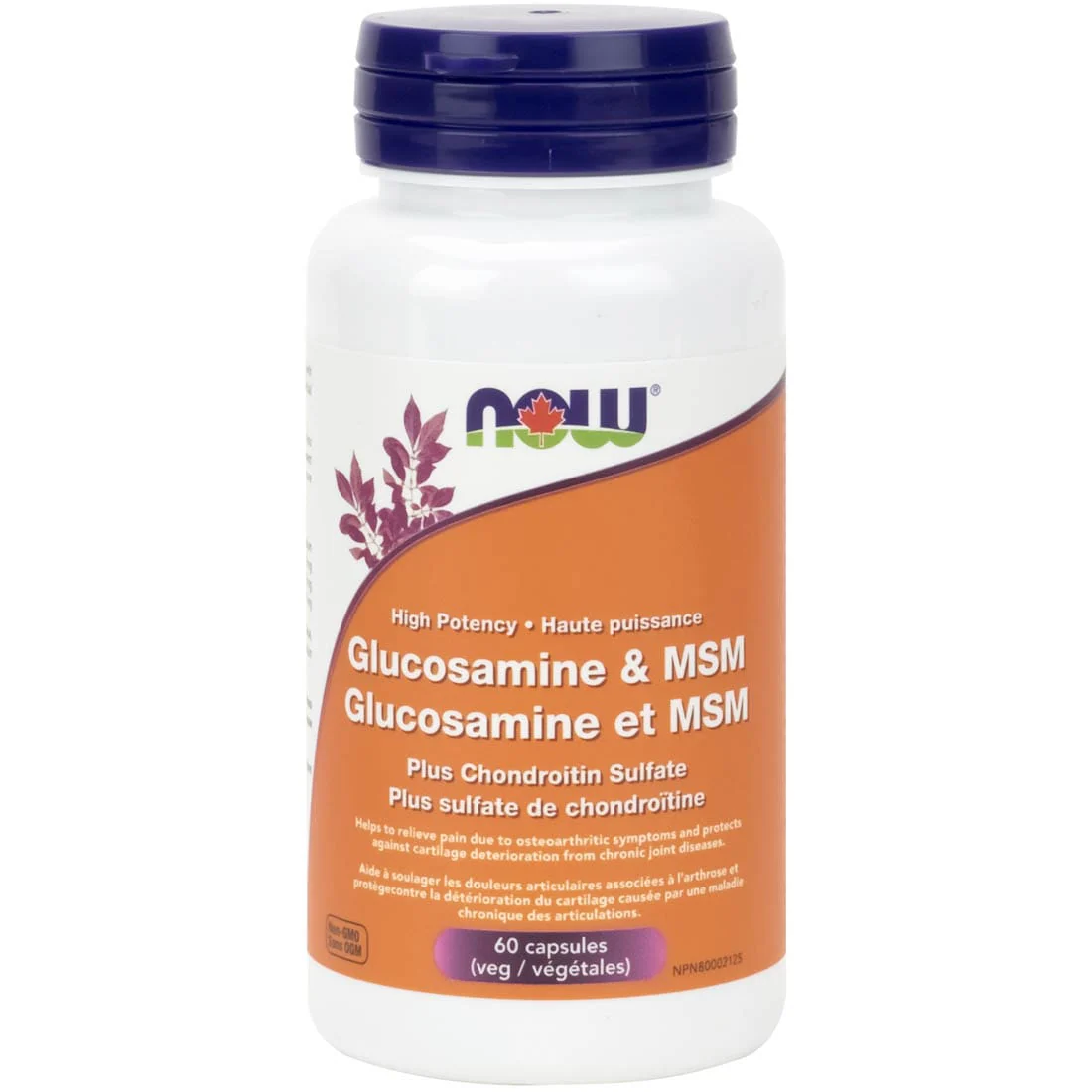 NOW Glucosamine Sulfate & MSM plus Chondroitin Sulfate, (550/250) - Image 2