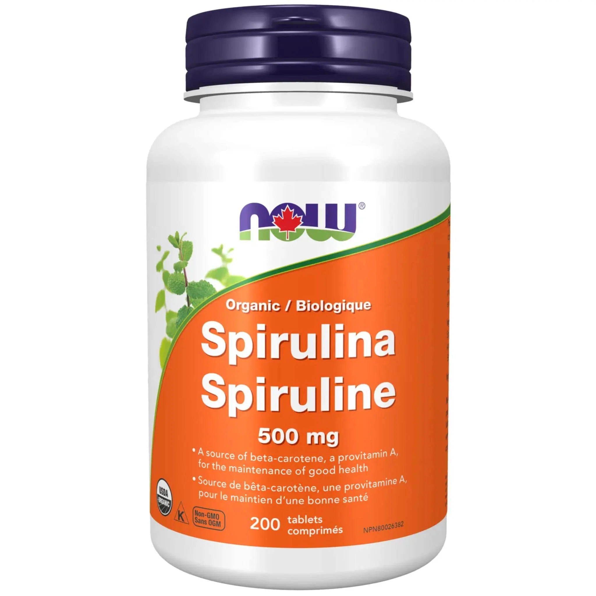 NOW Organic Spirulina 500mg (100% Natural)