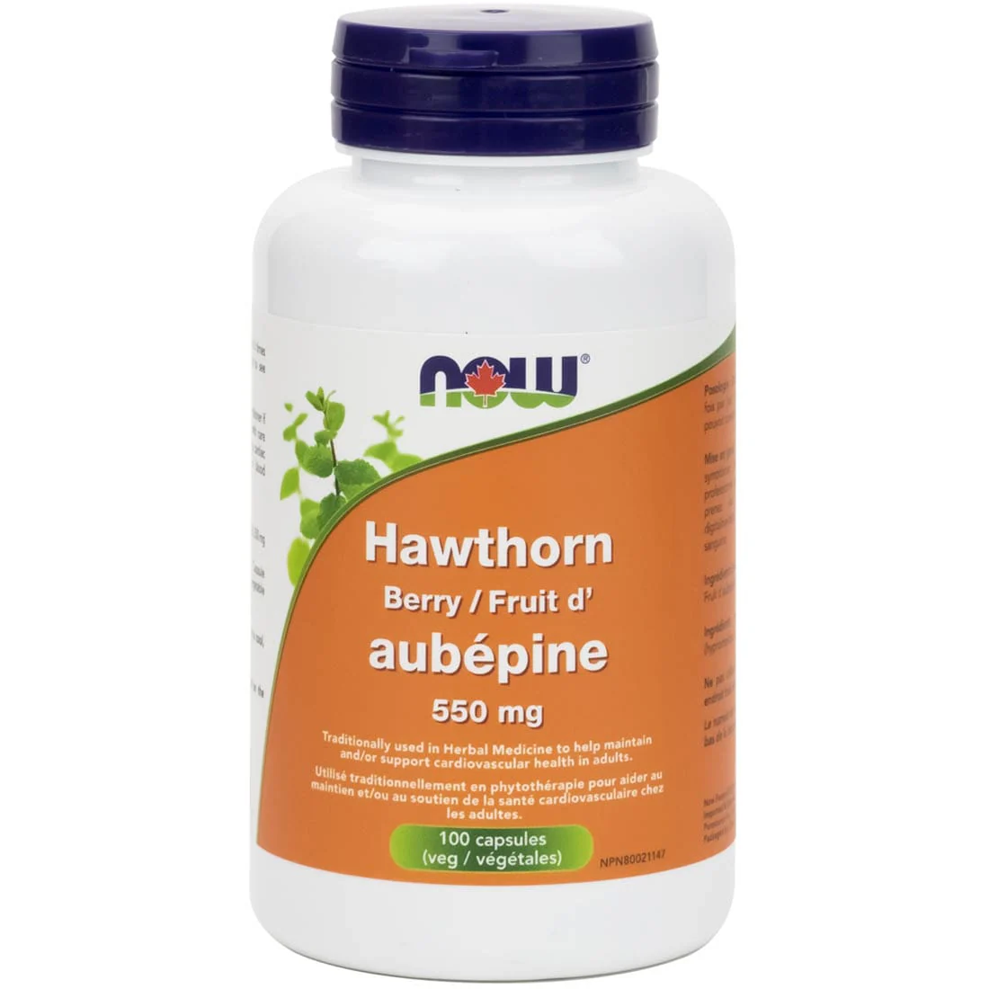 NOW Hawthorn Berry, 550mg, 100 Capsules