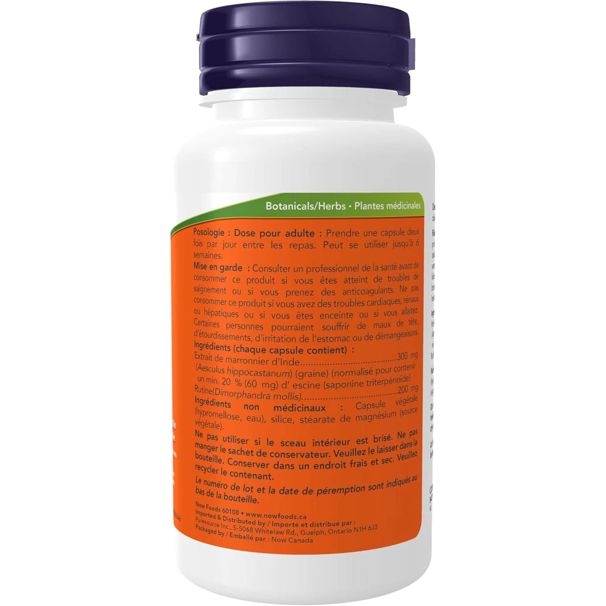 NOW Horse Chestnut, Standardized Extract, 300mg, 90 Capsules - Image 3