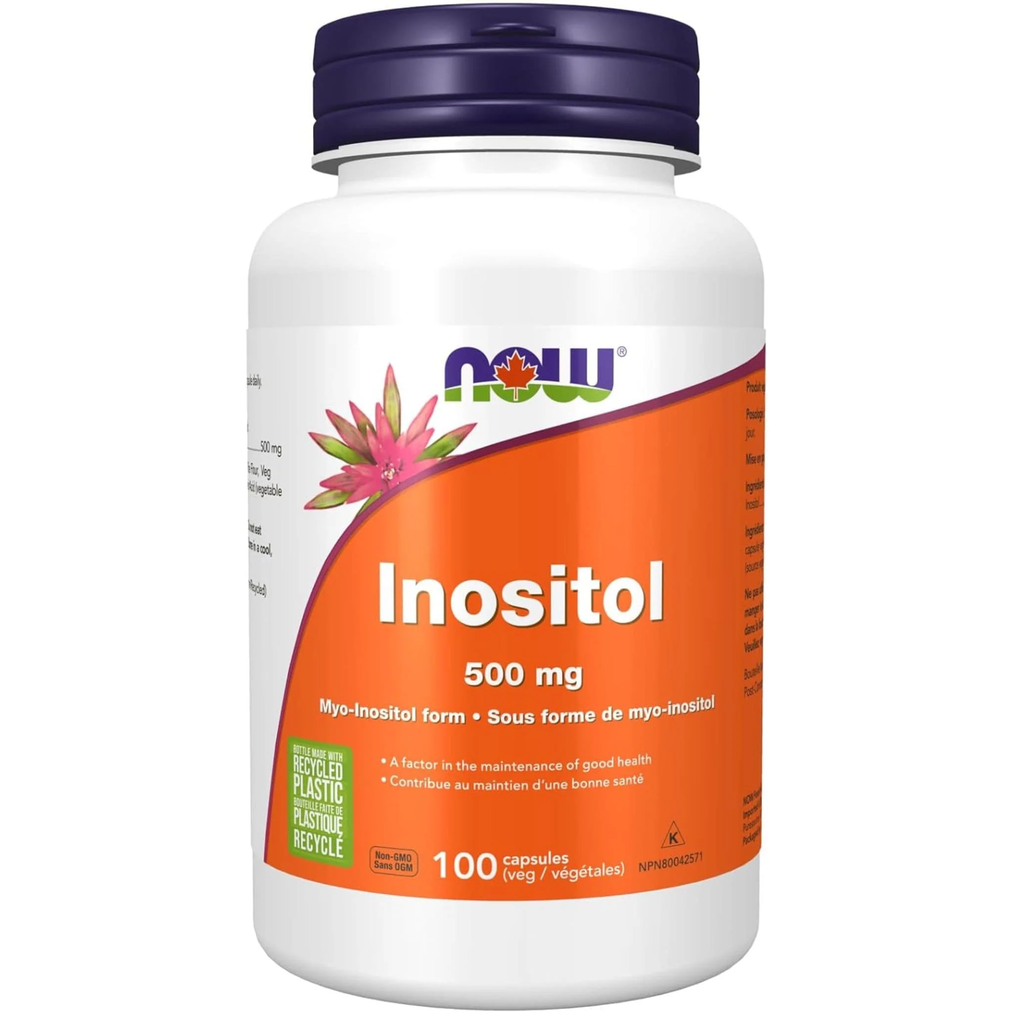 NOW Inositol 500mg, 100 Capsules