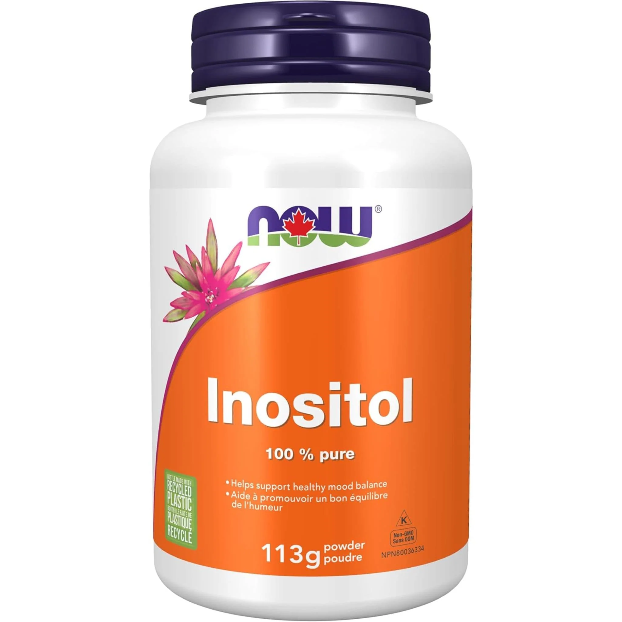 NOW Inositol Powder (100% Pure and Non-GMO) - Image 2