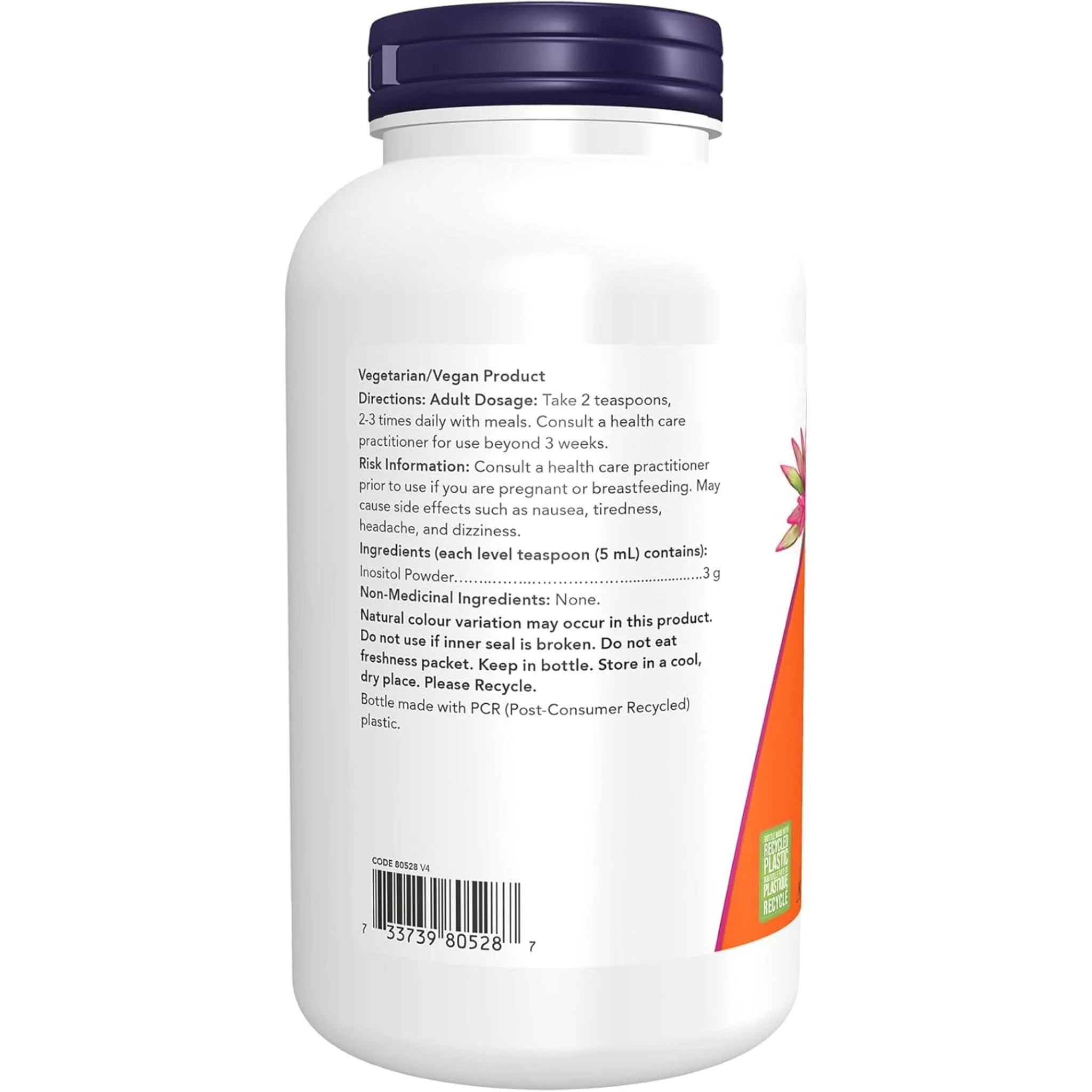 NOW Inositol Powder (100% Pure and Non-GMO) - Image 6