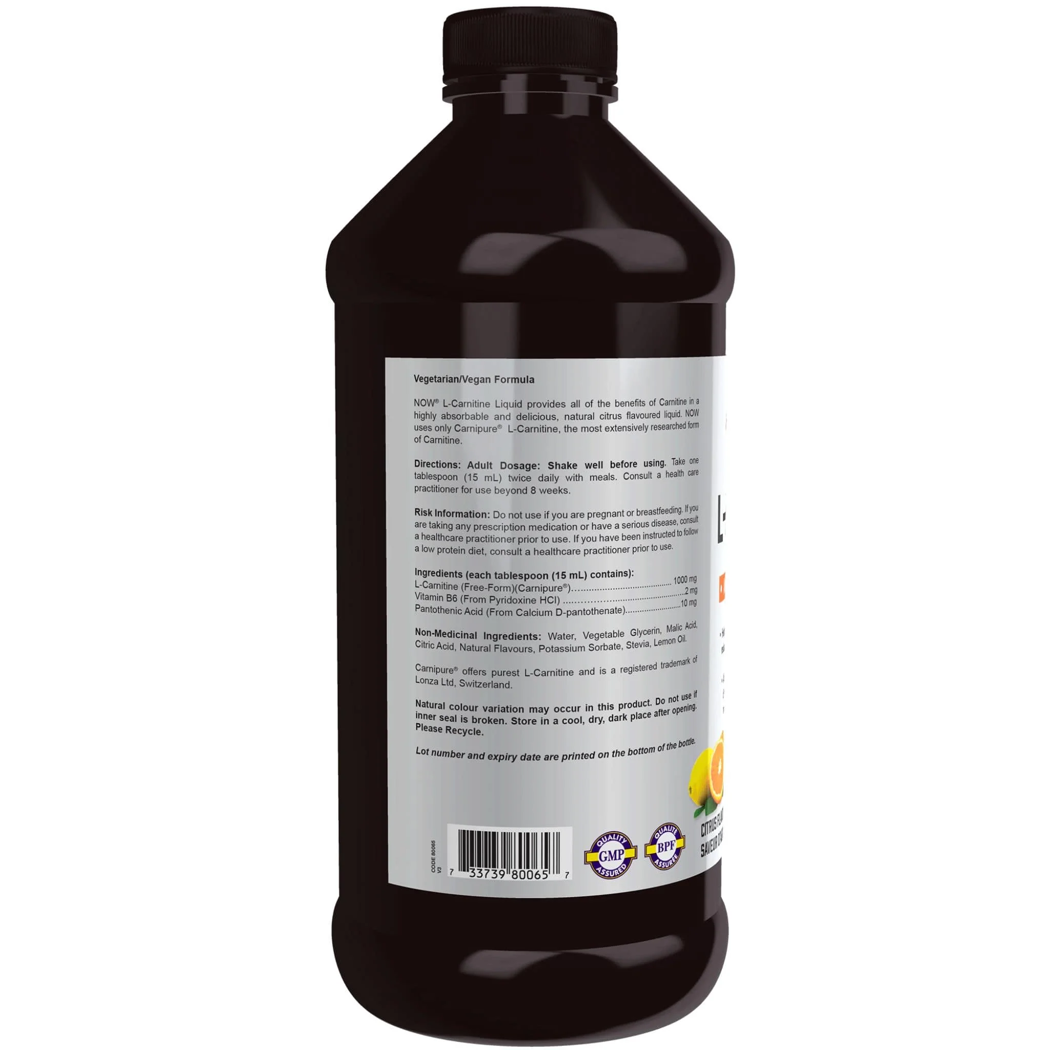 NOW L-Carnitine Liquid, 473ml - Image 3
