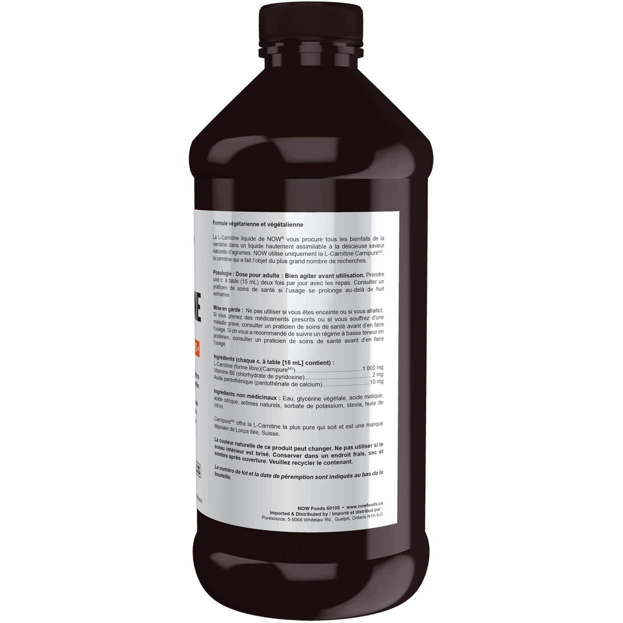 NOW L-Carnitine Liquid, 473ml - Image 4