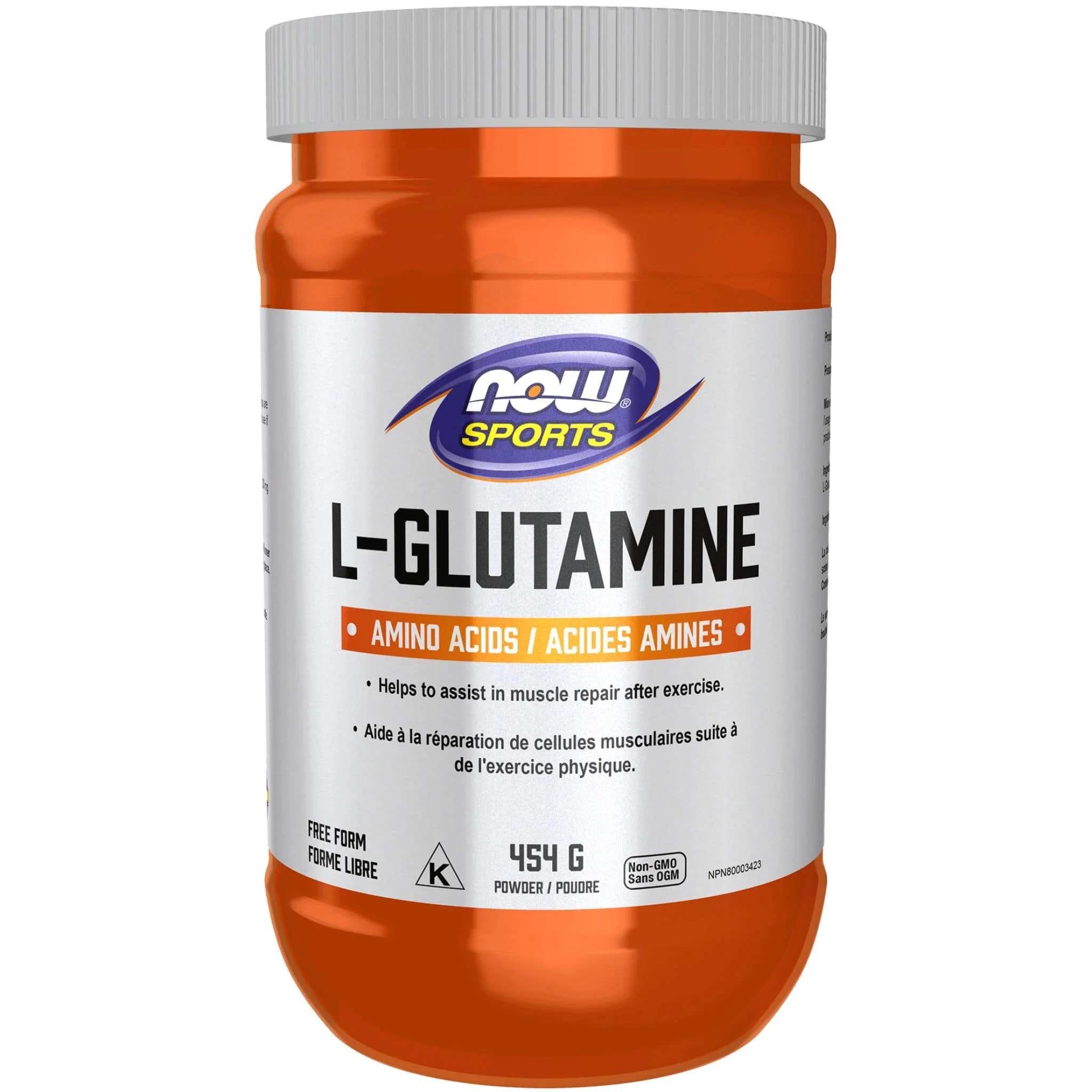 NOW L-Glutamine, Free Form, 100% Pure Powder, 454g - Image 2
