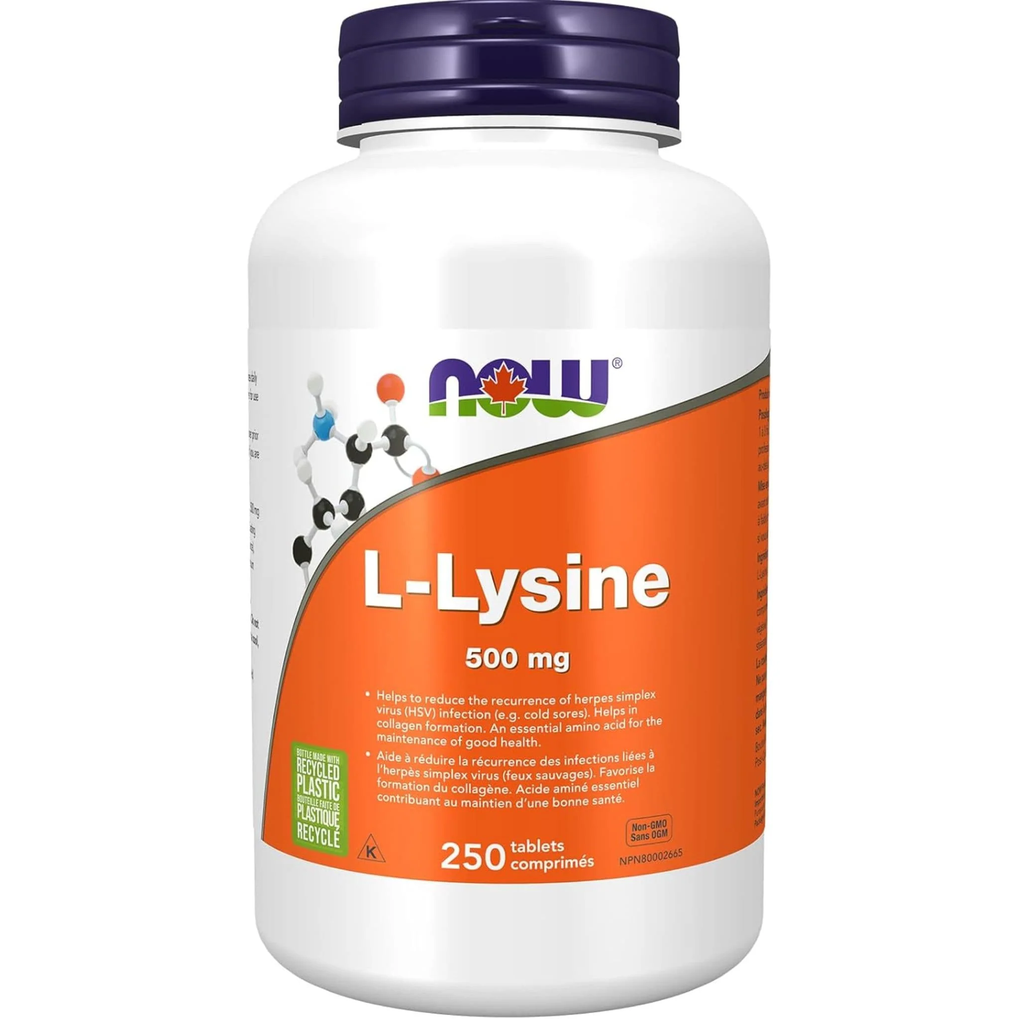 NOW L-Lysine, 500mg, Tablets