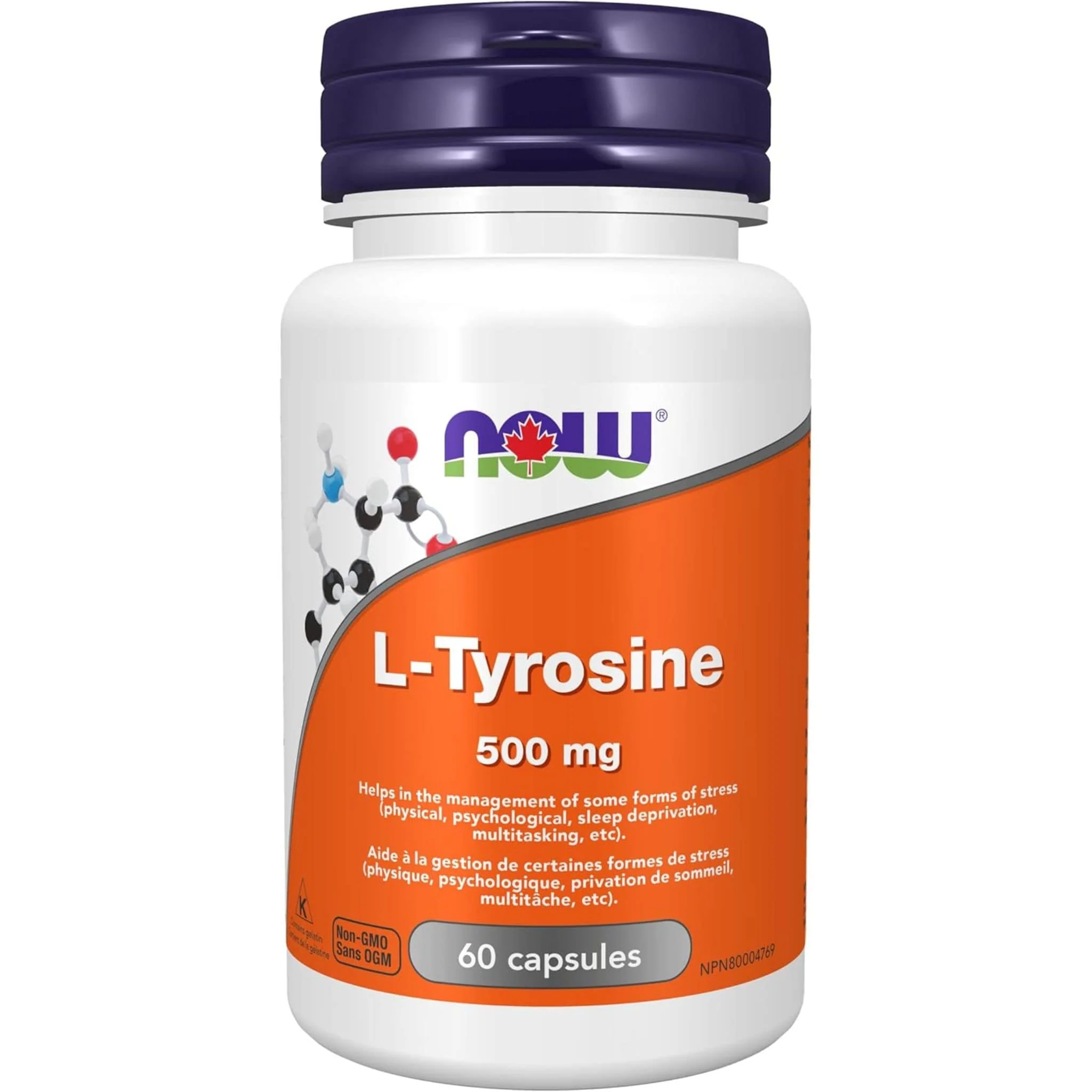 NOW L-Tyrosine 500mg, Free Form - Image 5