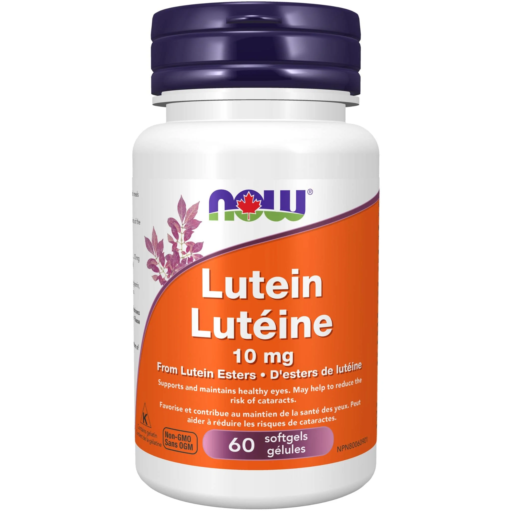 NOW Lutein, 10mg, 60 Softgels