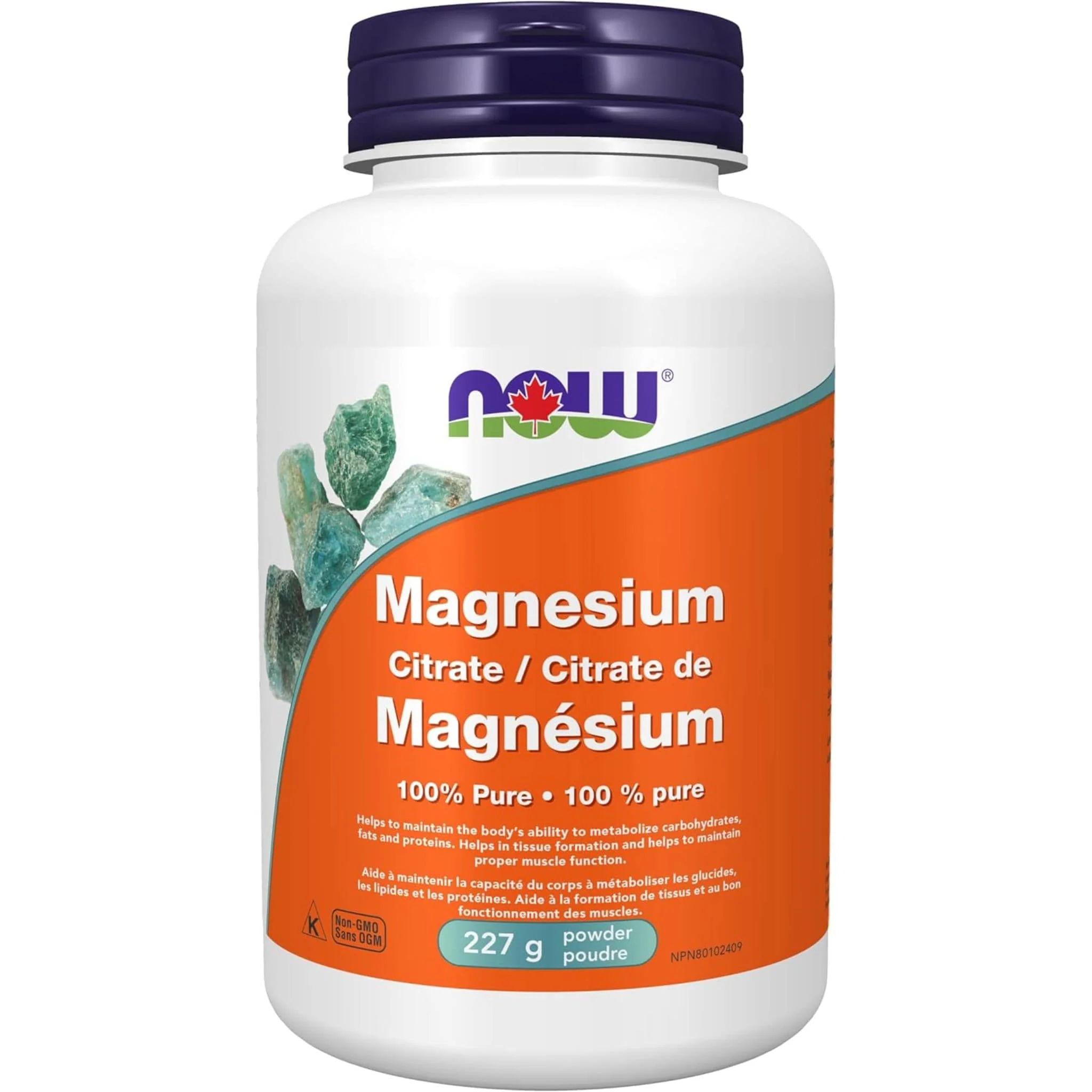 NOW Magnesium Citrate, 100% Pure Powder, 227g