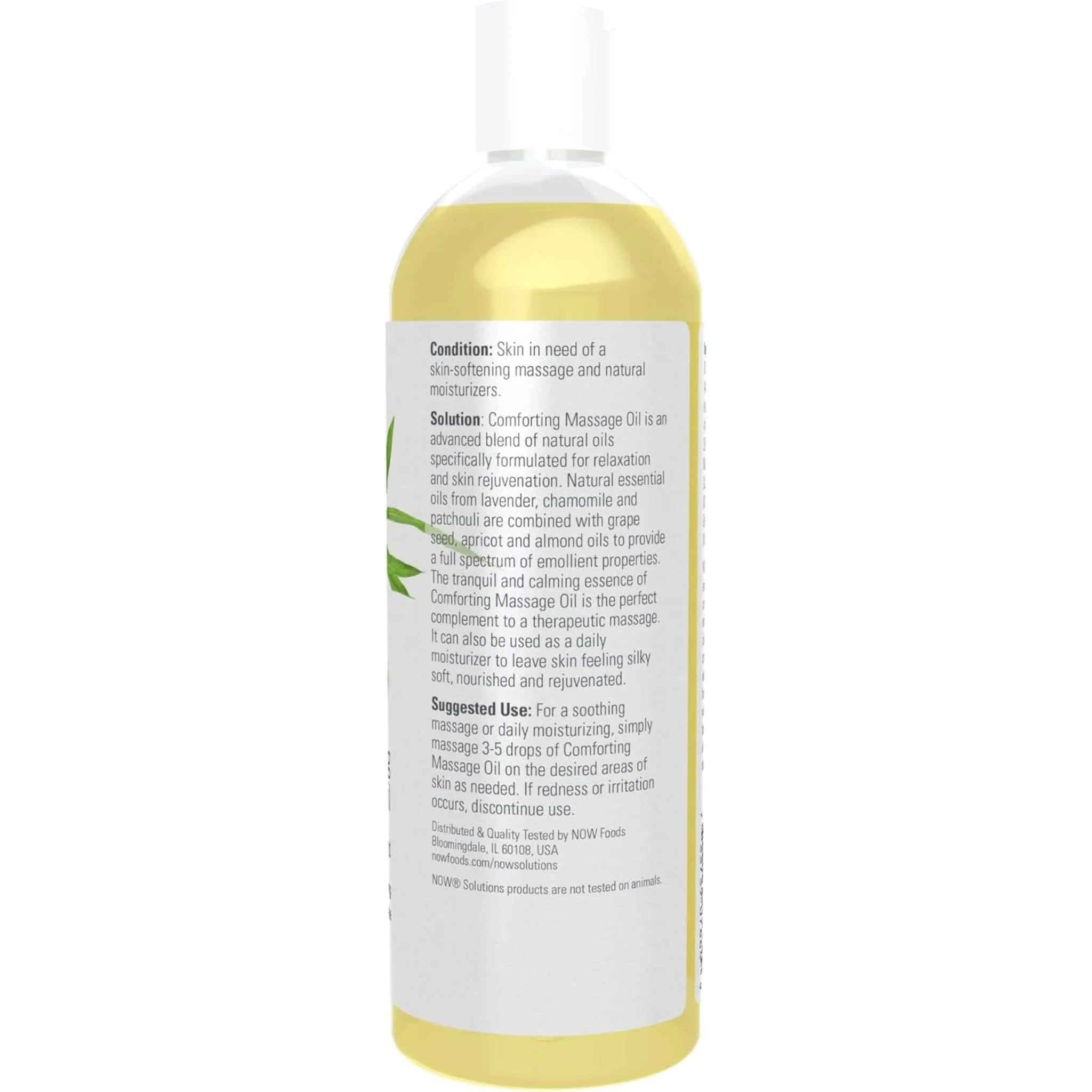 NOW Massage Oil, Skin Rejuvenating Blend, Paraben Free - Image 3
