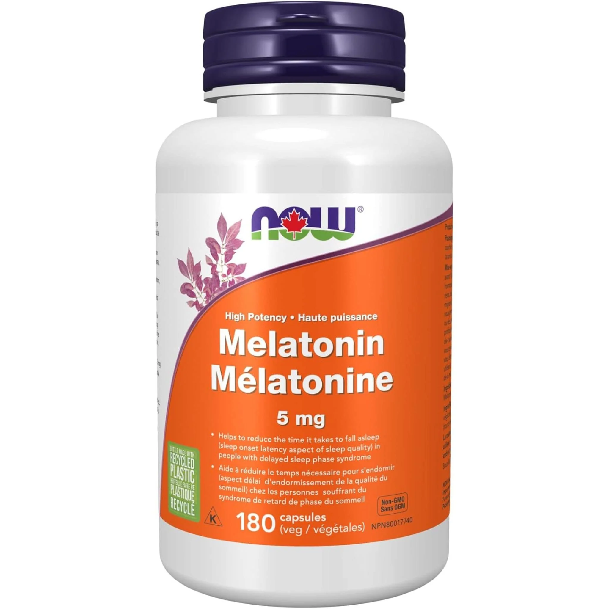 NOW Melatonin 5mg Capsules, Premium Quality, Helps Regulate Sleep Cycle - Image 5