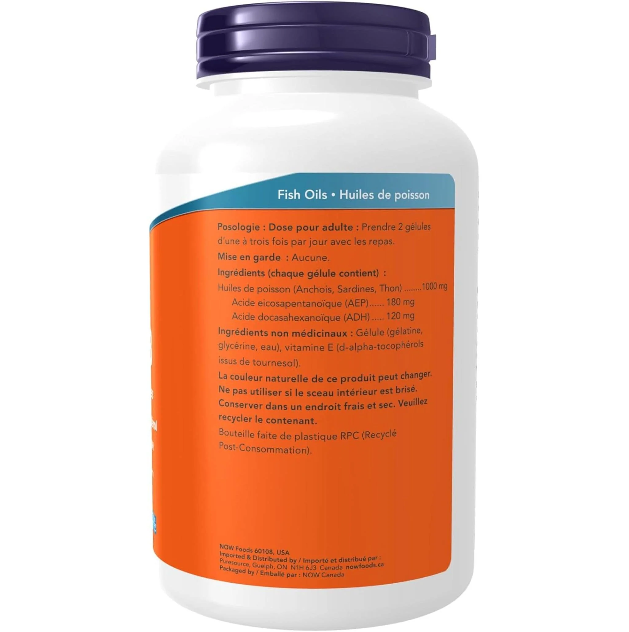 NOW Omega-3 1000mg Concentrated Fish Oil Softgels - Image 4