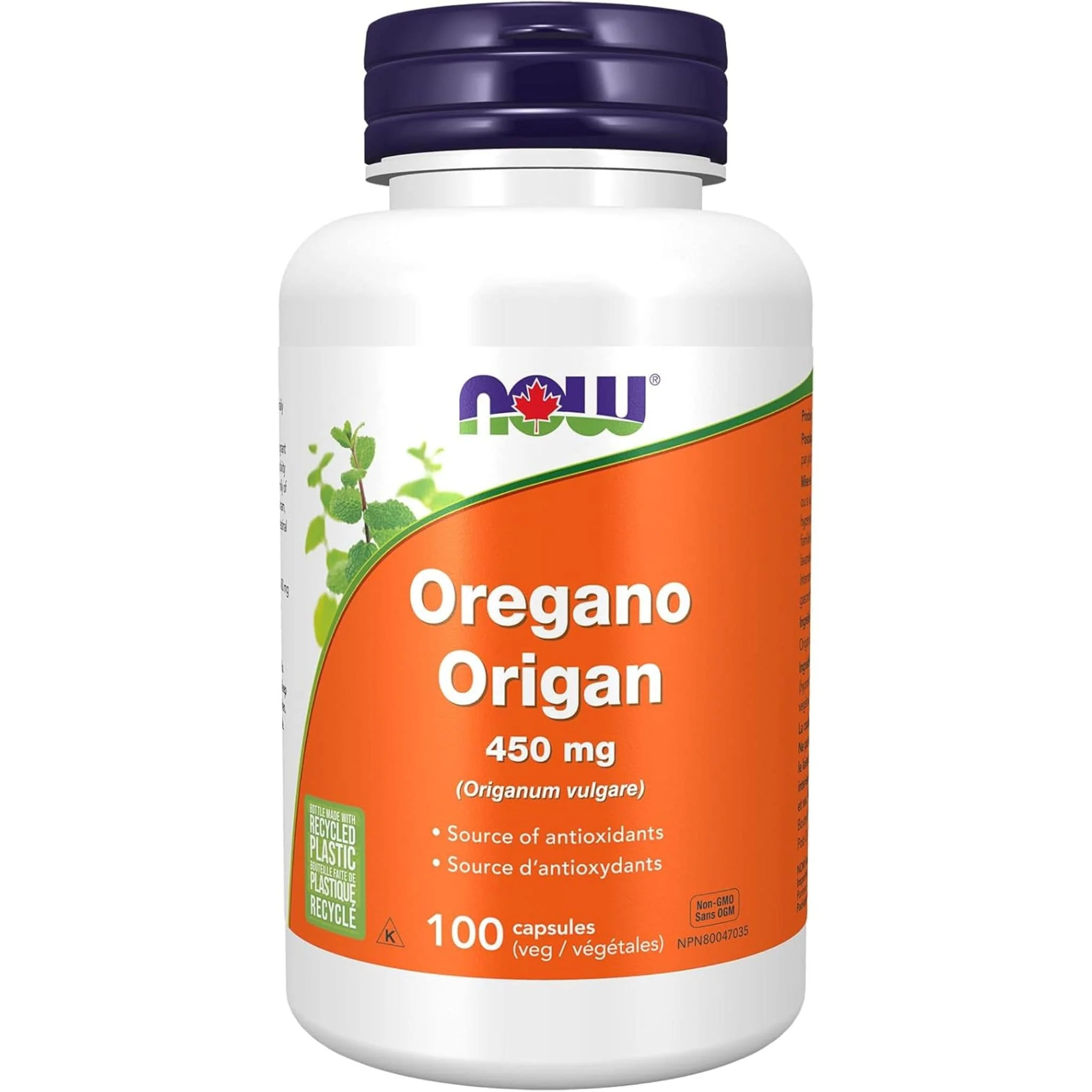 NOW Oregano, 450mg, 100 VCapsules