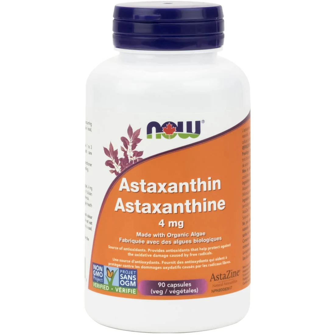 NOW Organic Astaxanthin, 90 Vegetable Capsules