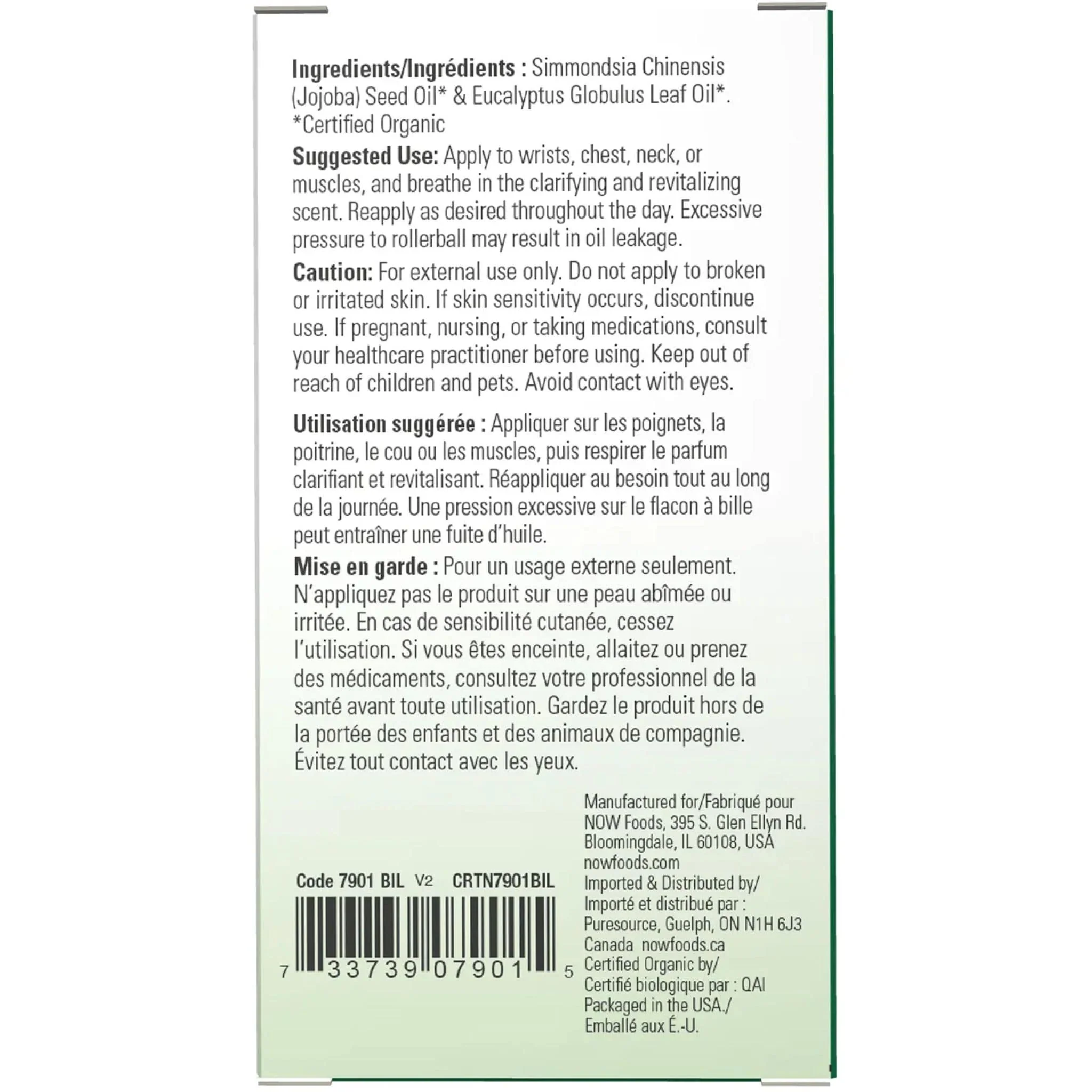 NOW Organic Eucalyptus Essential Oil Roll-On, 10ml - Image 4
