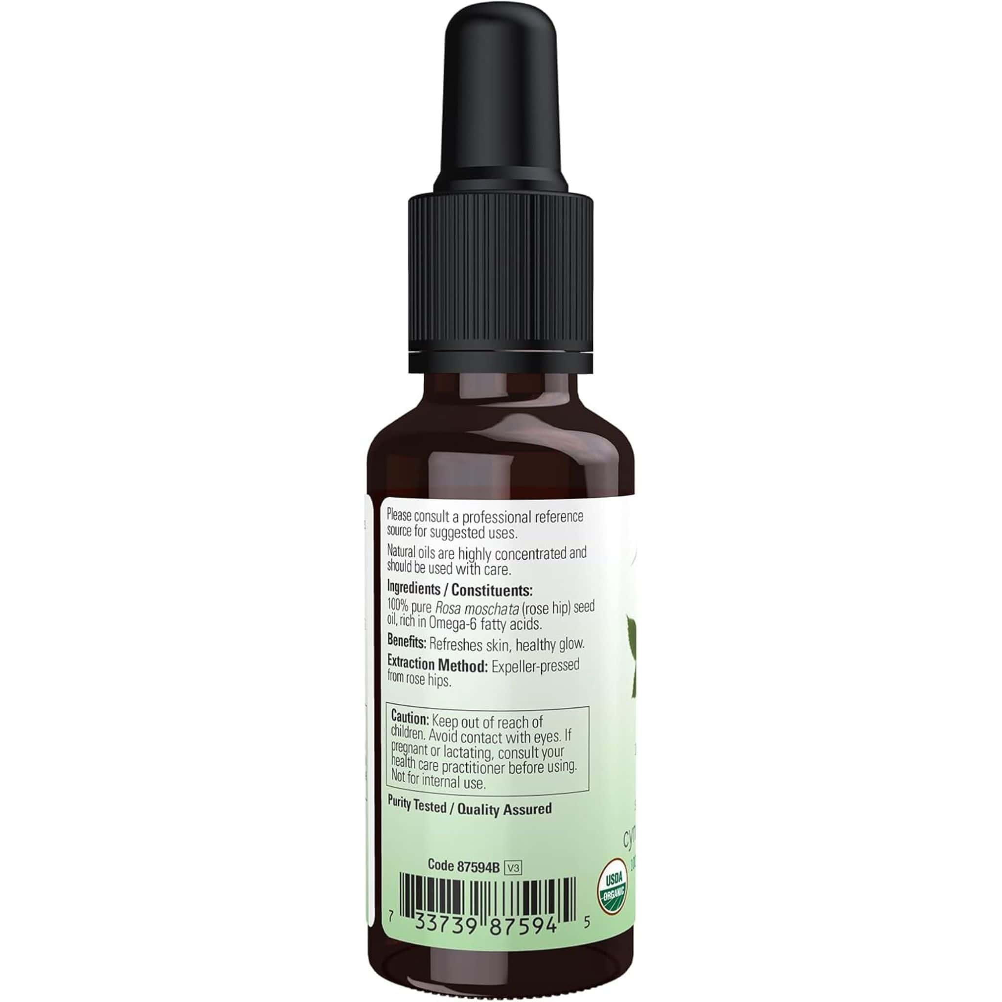 NOW Organic Rose Hip Seed Oil (Topical), 100% Pure, 30ml - Image 4