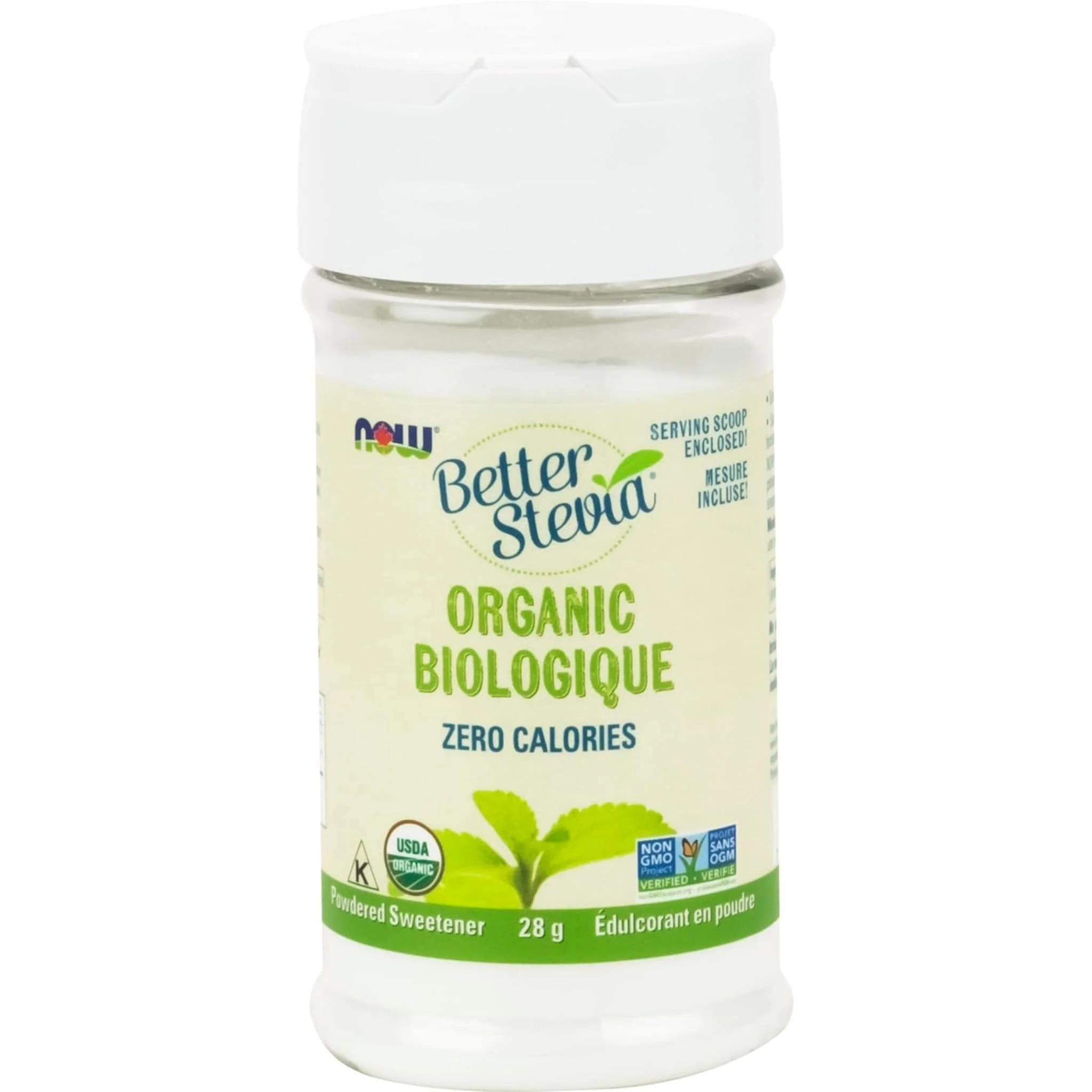 NOW Better Stevia Organic Stevia Extract Powder, Non-Bitter Aftertaste