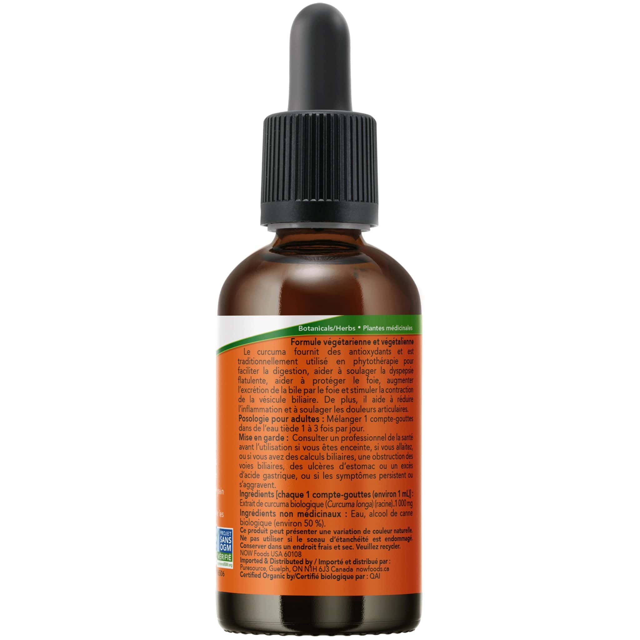 NOW Organic Turmeric Liquid Extract, 59ml - Image 3