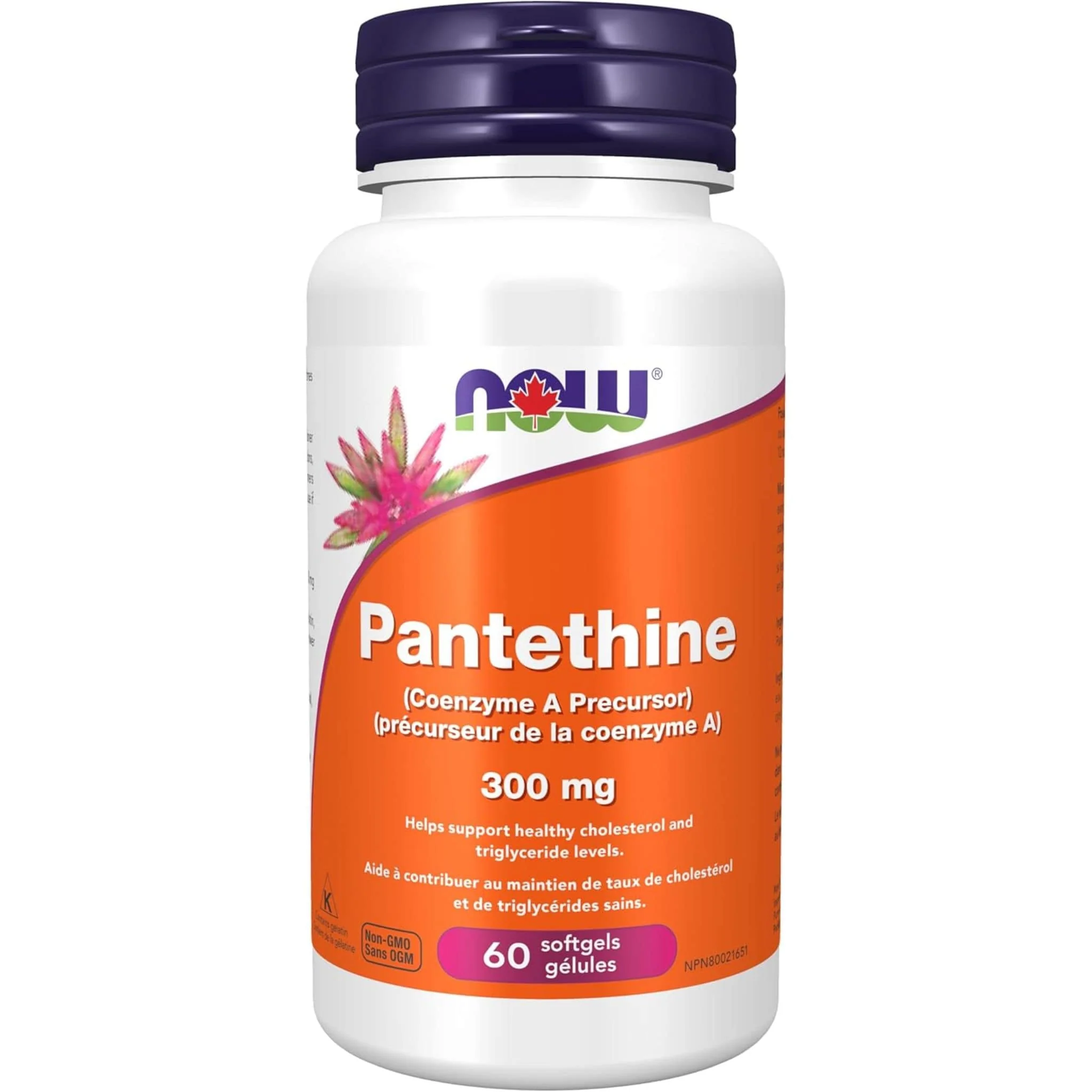 NOW Pantethine 300mg (Coenzyme A), 60 Softgels - Image 2