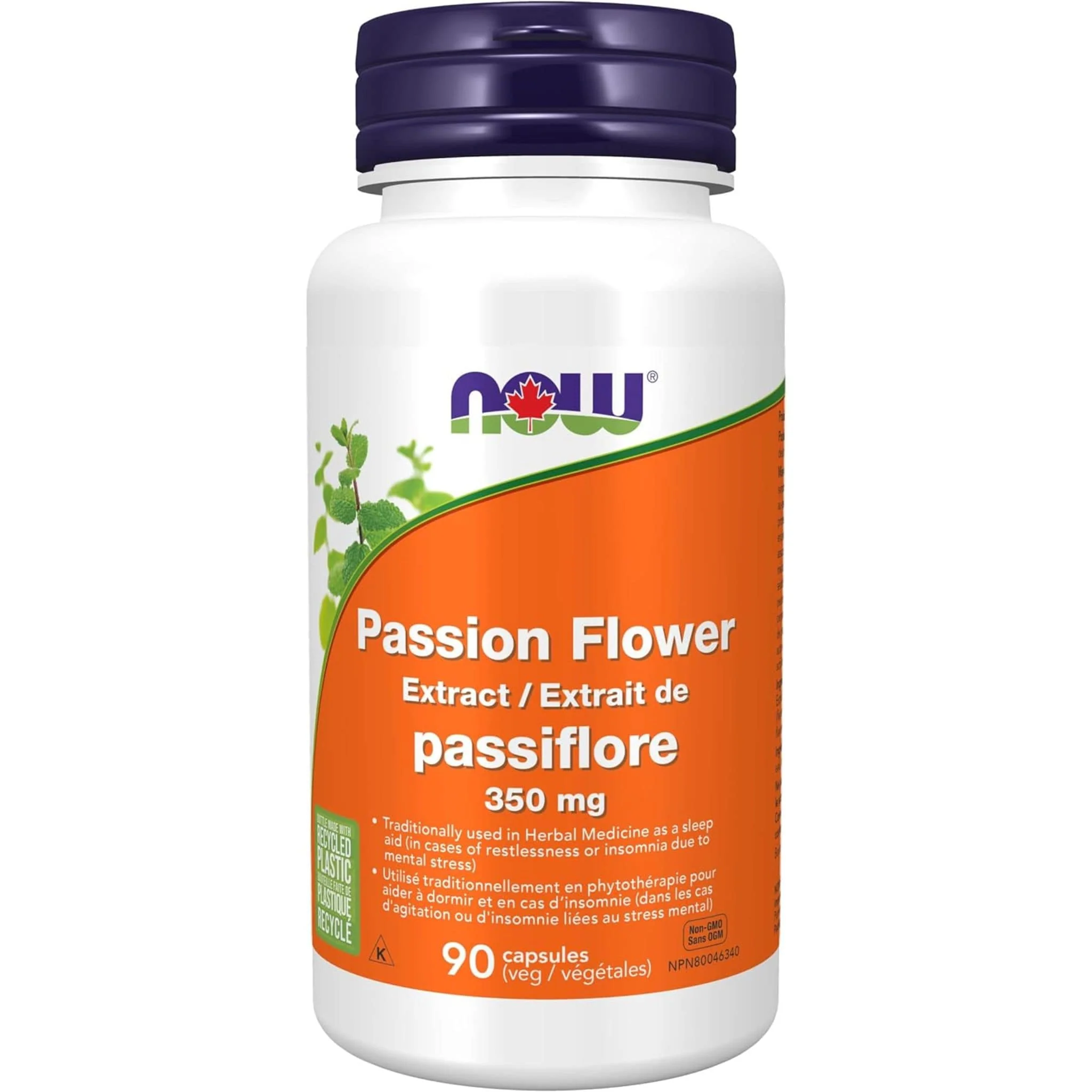 NOW Passion Flower Extract 350mg, 90 VCaps