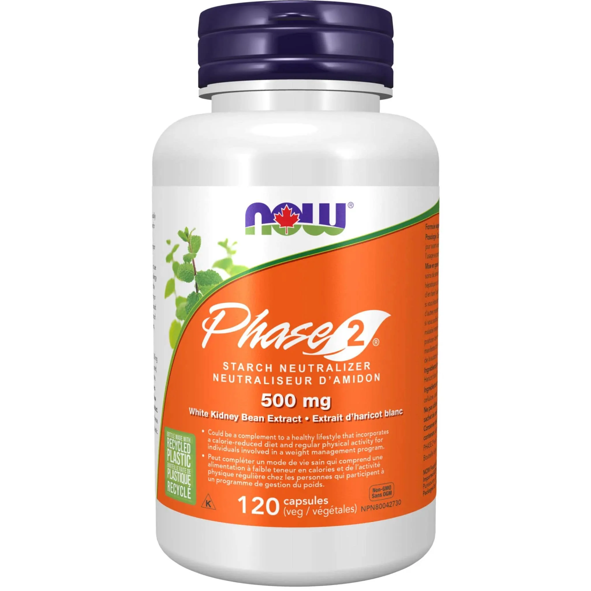 NOW Phase 2, Starch Neutralizer, 500mg, 120 Vegetable Capsules