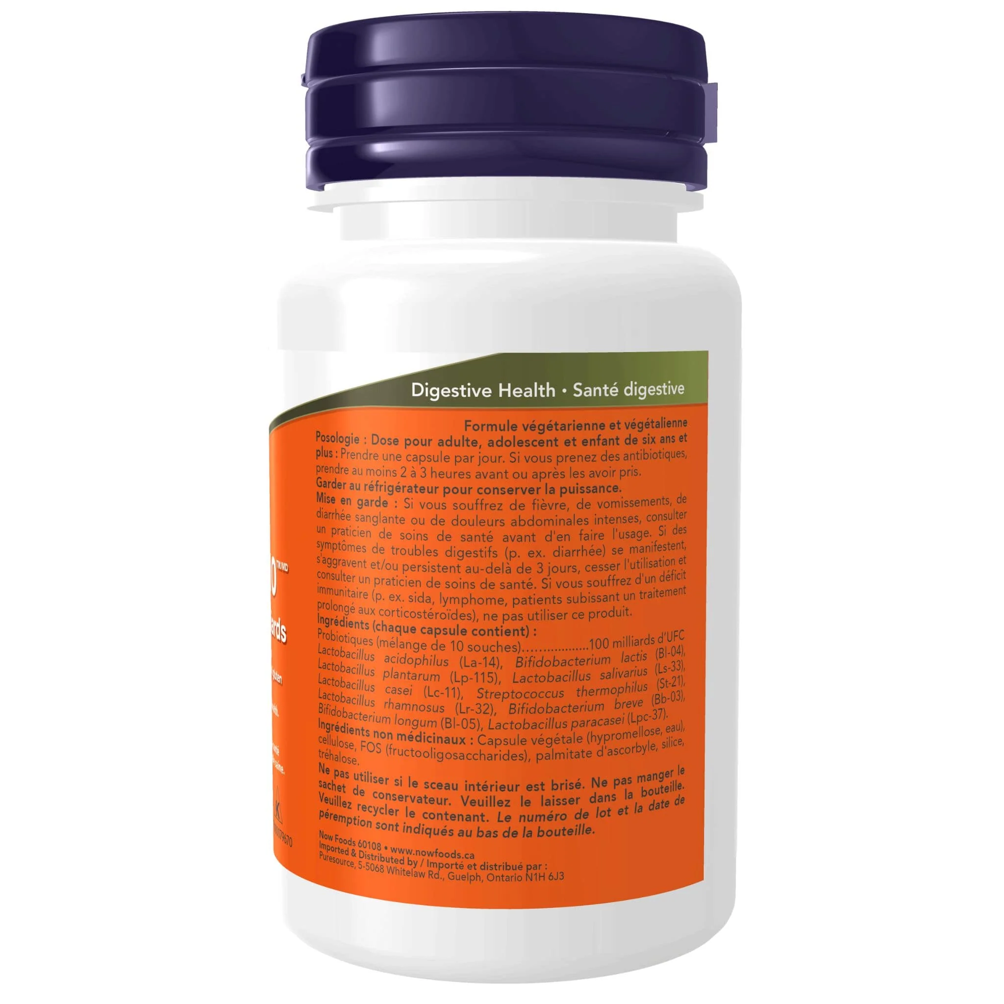 NOW Probiotic-10 100 Billion with 10 Strains, Refrigerated, 30 Vegetable Capsules - Image 3
