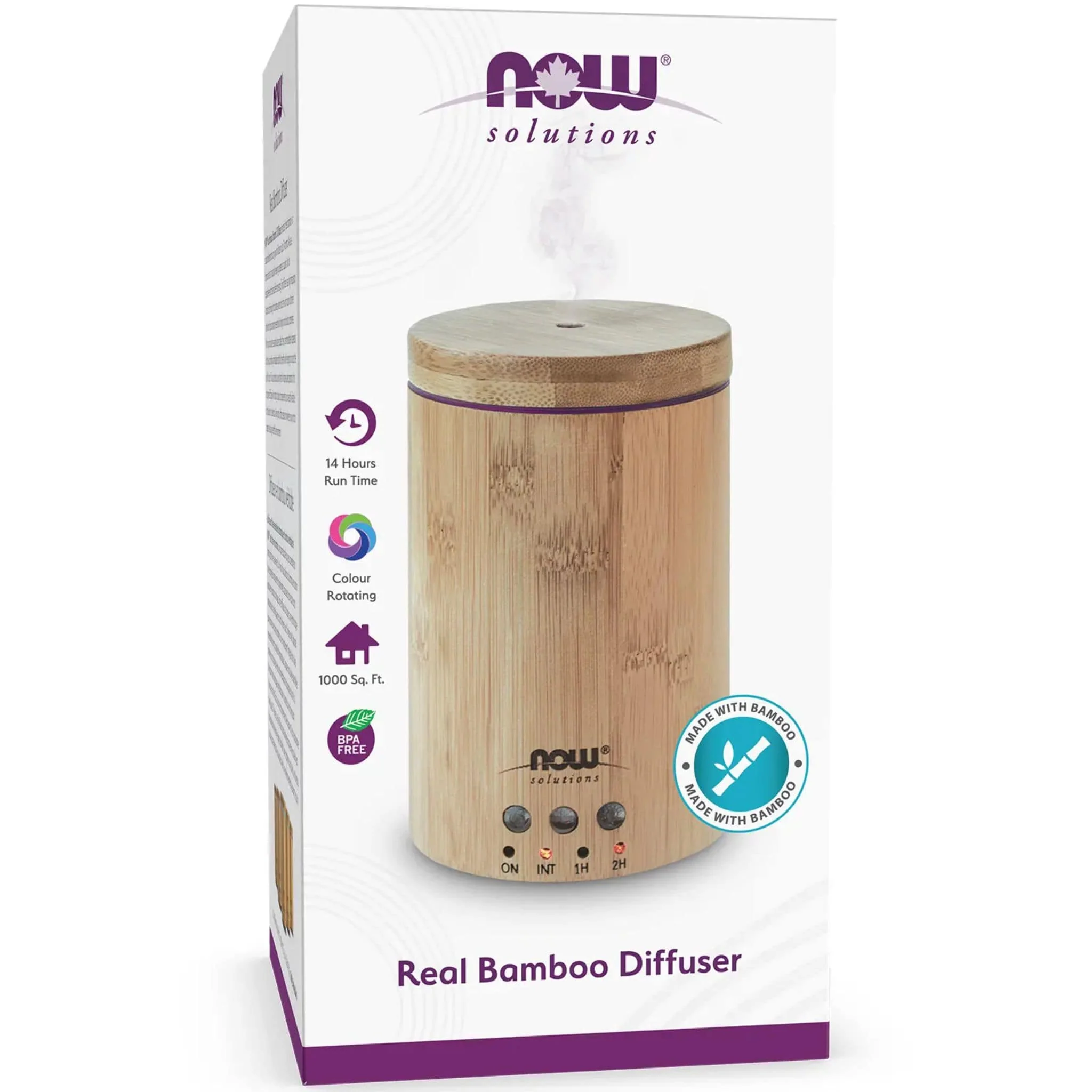 NOW Real Bamboo Ultrasonic Essential Oil Diffuser