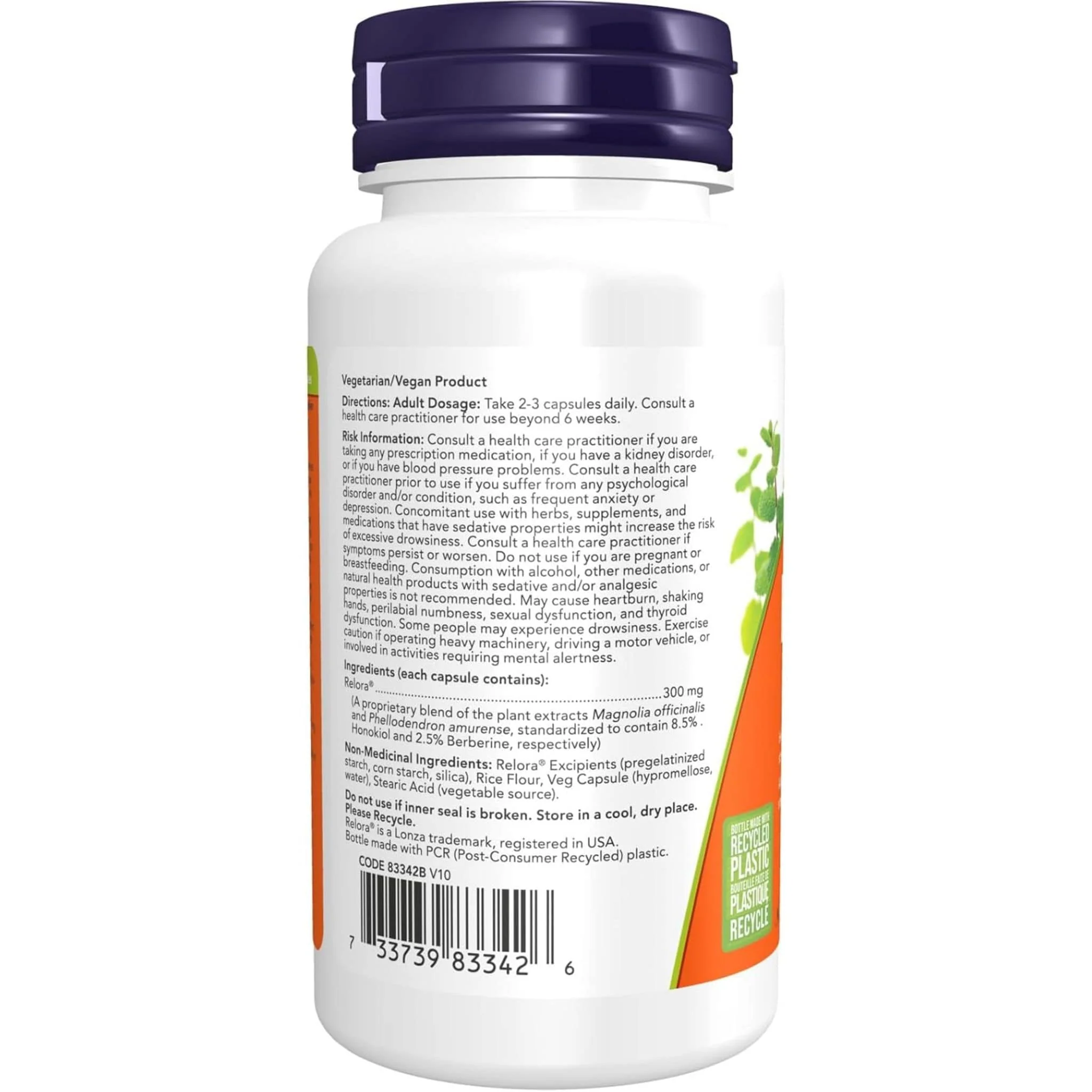 NOW Relora 300mg, Relaxing, Non-Sedating, Non-Habit Forming, Cortisol Level Support - Image 4