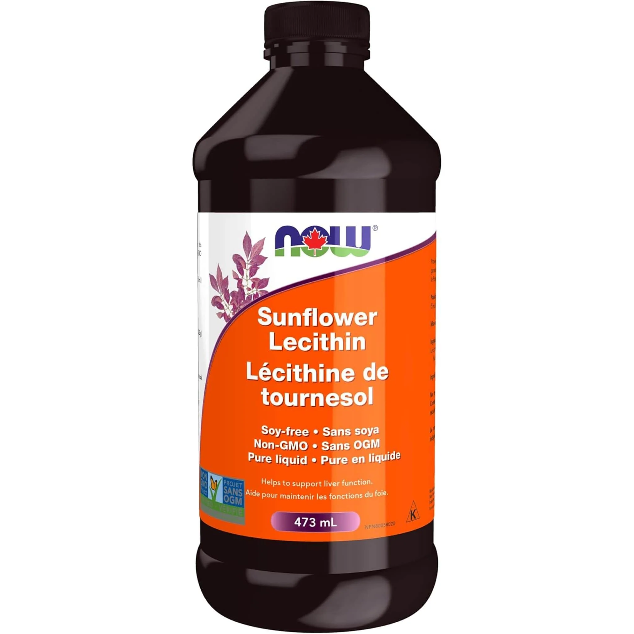 NOW Sunflower Lecithin (Non-GMO), 473ml, Liquid - Image 2