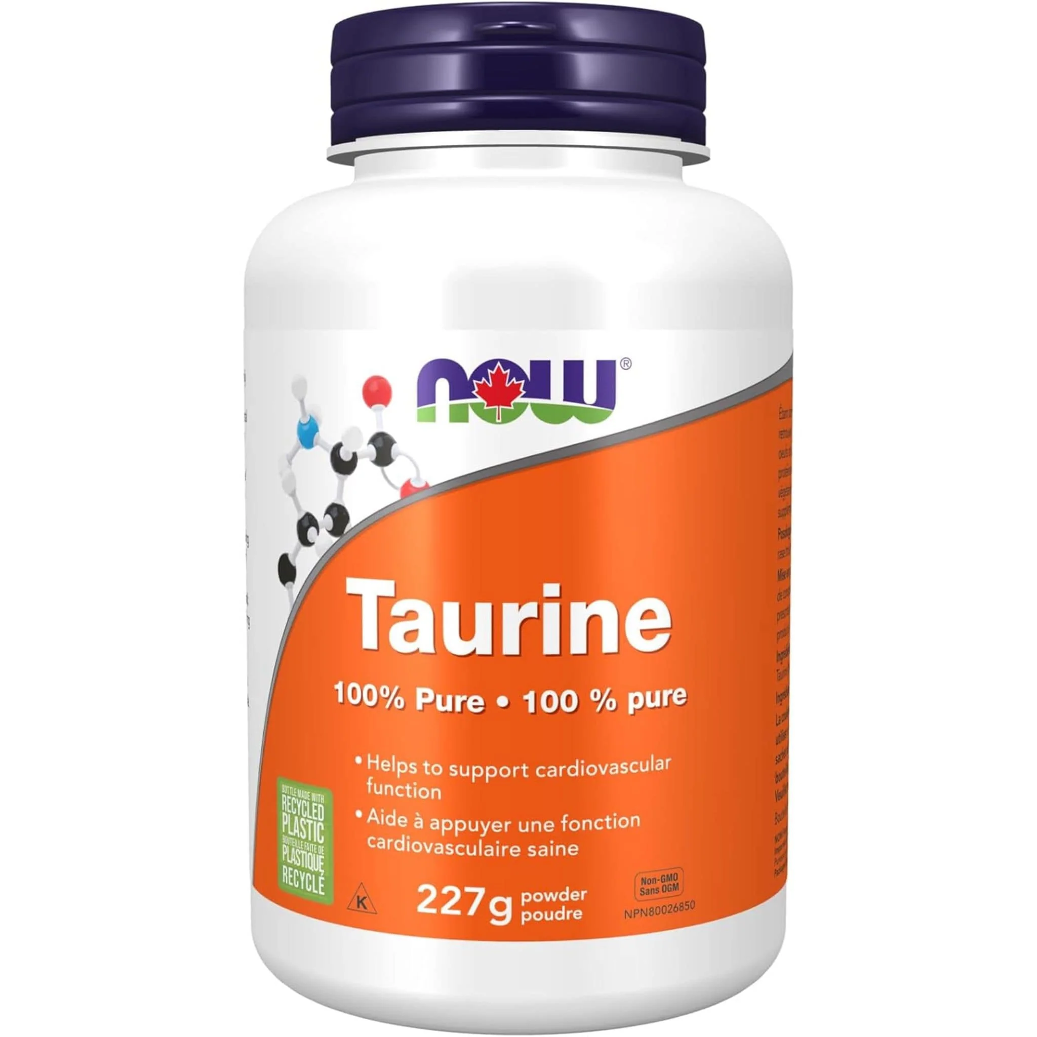 NOW Taurine Powder (100% Pure and Non-GMO), 227g - Image 2