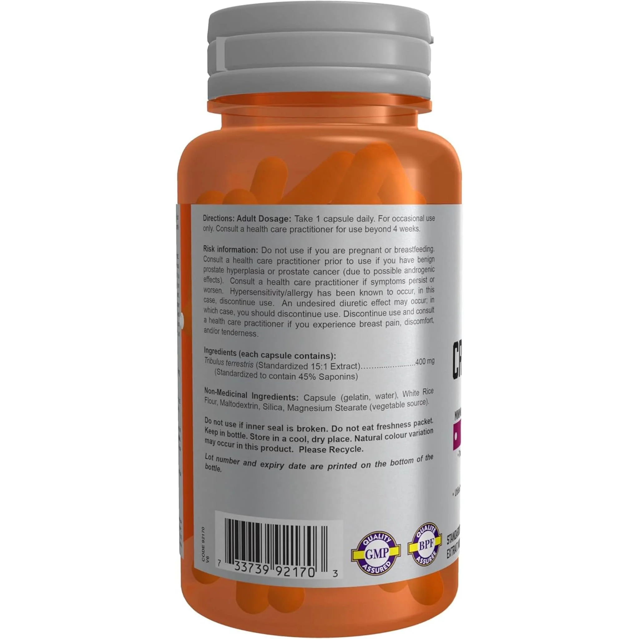NOW Tribulus Extract, 400mg, 100 Capsules - Image 4