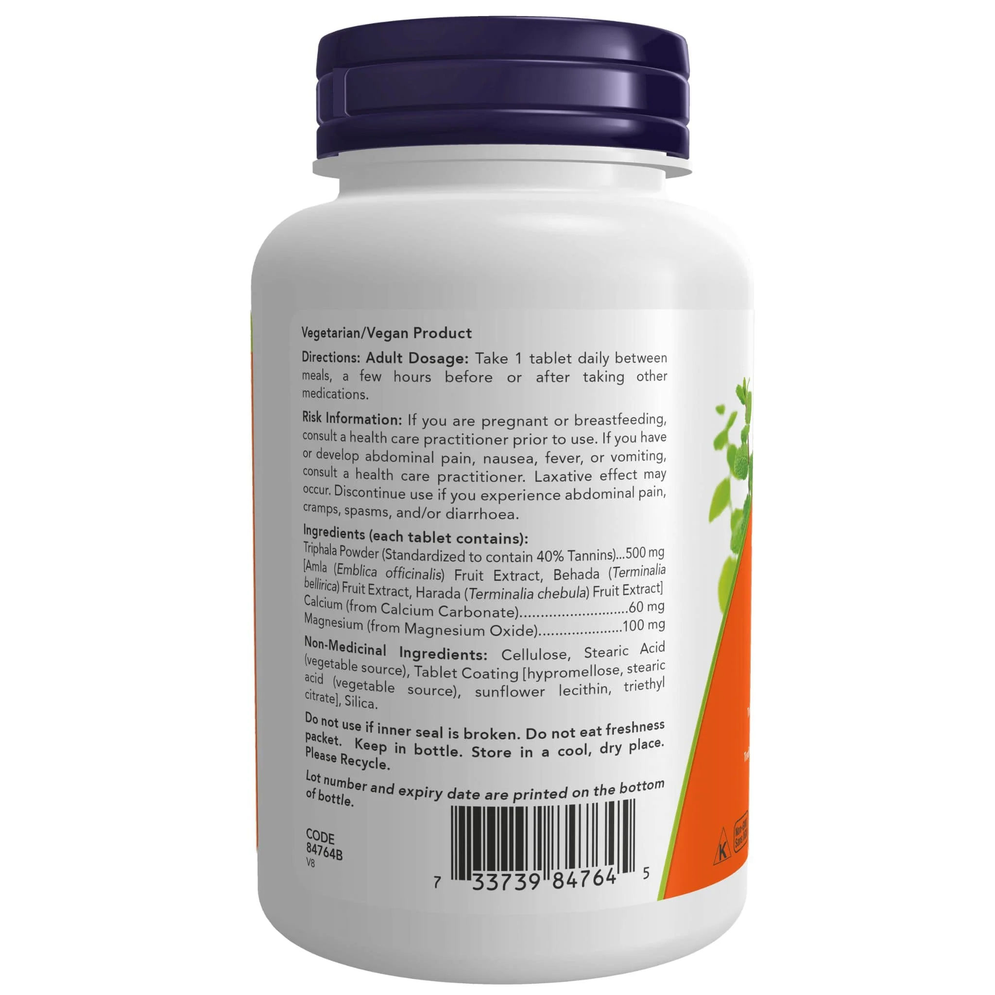 NOW Triphala 500mg, 120 Tablets - Image 2