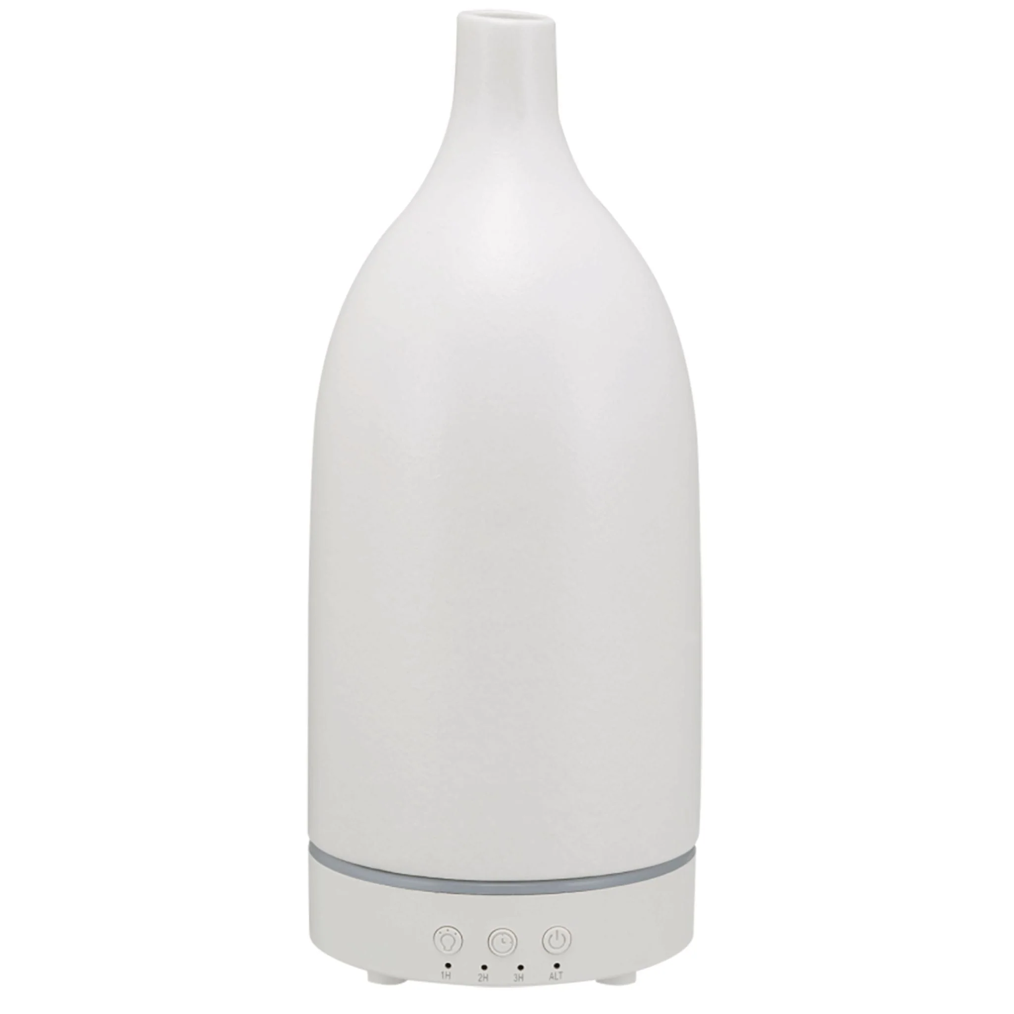 NOW Ultrasonic Essential Oil Diffuser, Ceramic Vase, White - Image 2