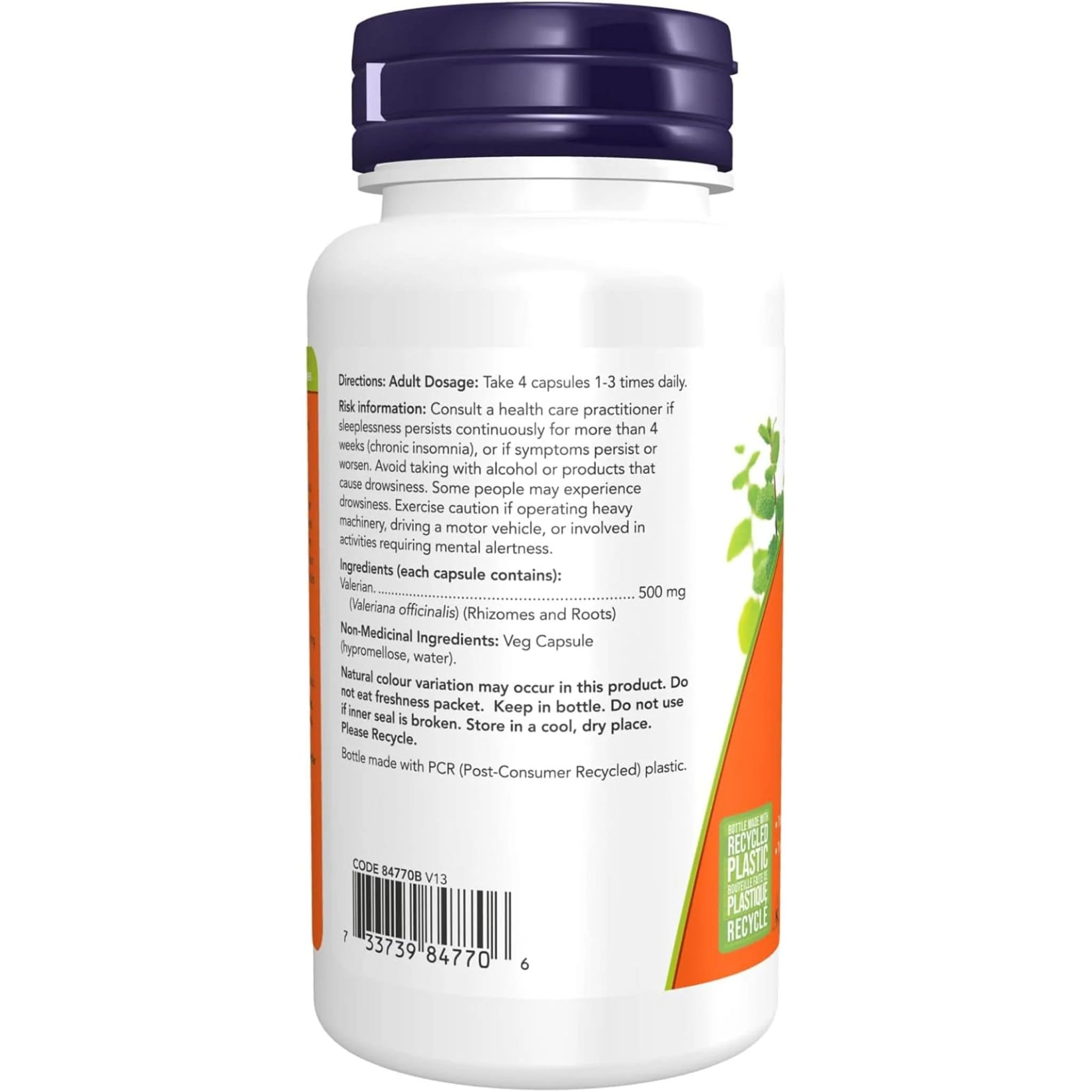 NOW Valerian Root 500mg (Stress Support and Sleep Aid) - Image 2
