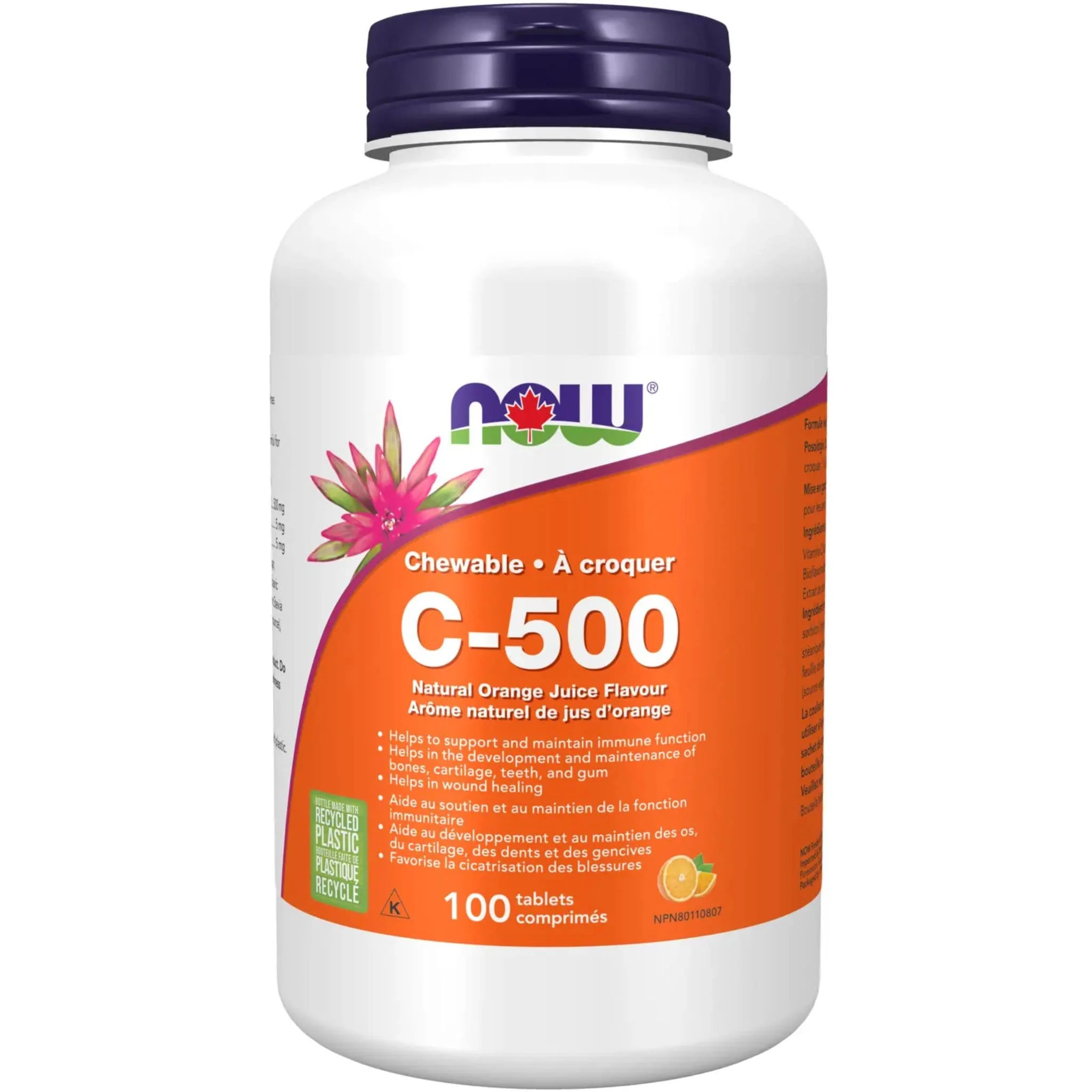 NOW C-500 (500mg Chewable Vitamin C), 100 Chewable Tablets