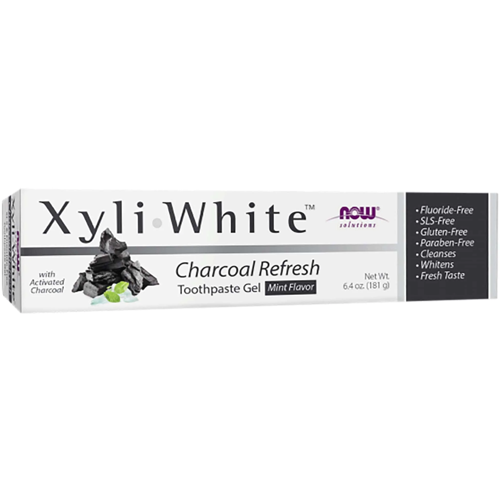 NOW Xyliwhite Charcoal Refresh Mint Toothpaste, 181g